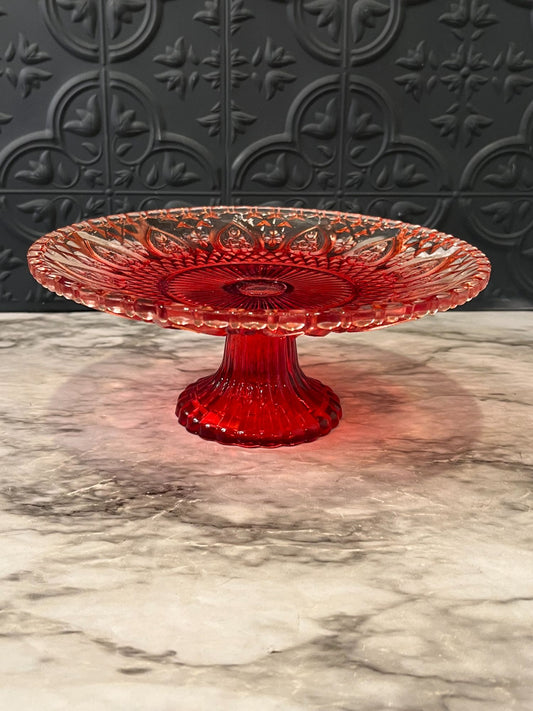 Red Ombre Small Cake Plate