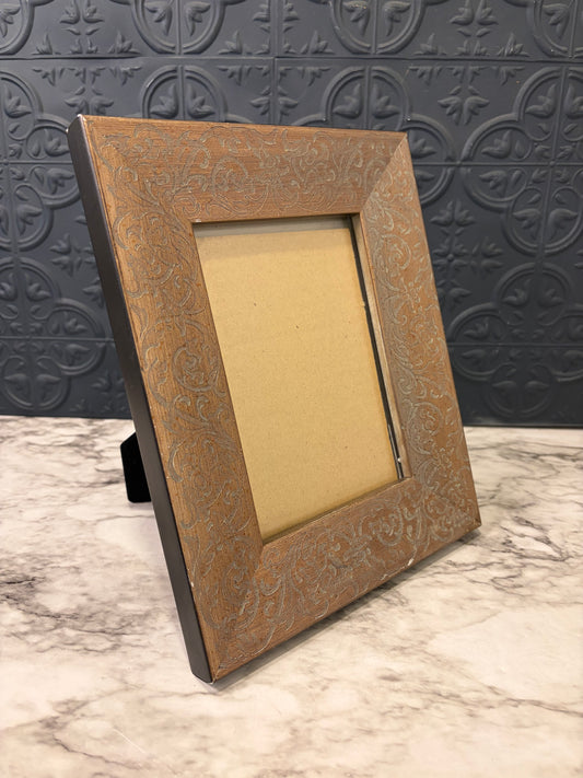 Bronze Color Frame with Floral Details