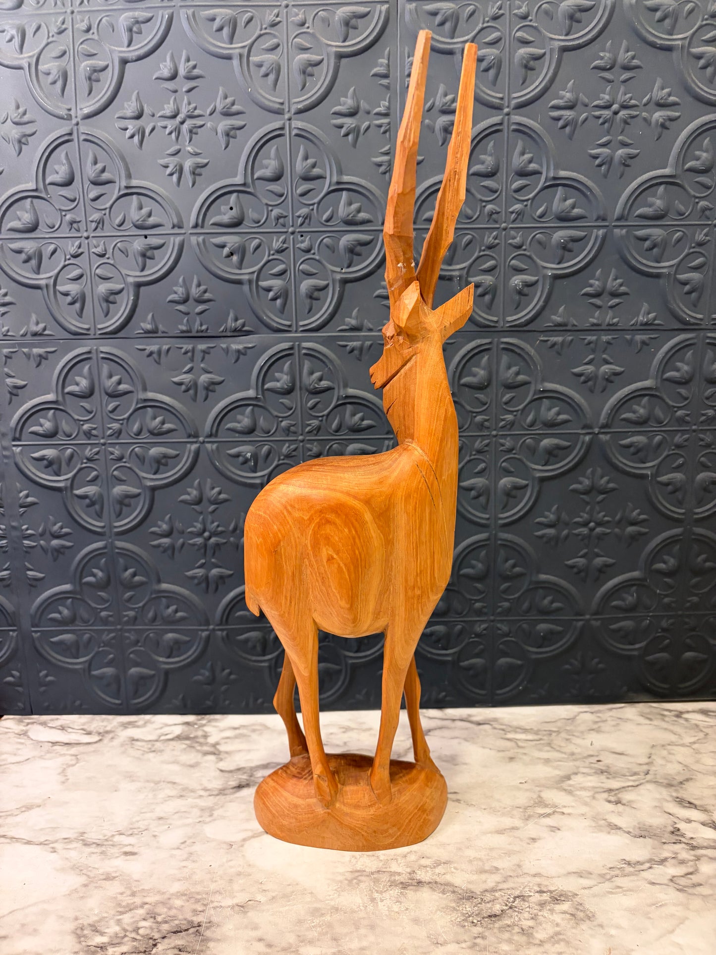 Carved Wood 18" Antelope AS IS