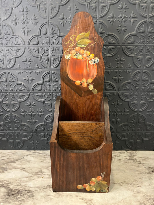 Handmade Wooden Storage Box with Toll Painting