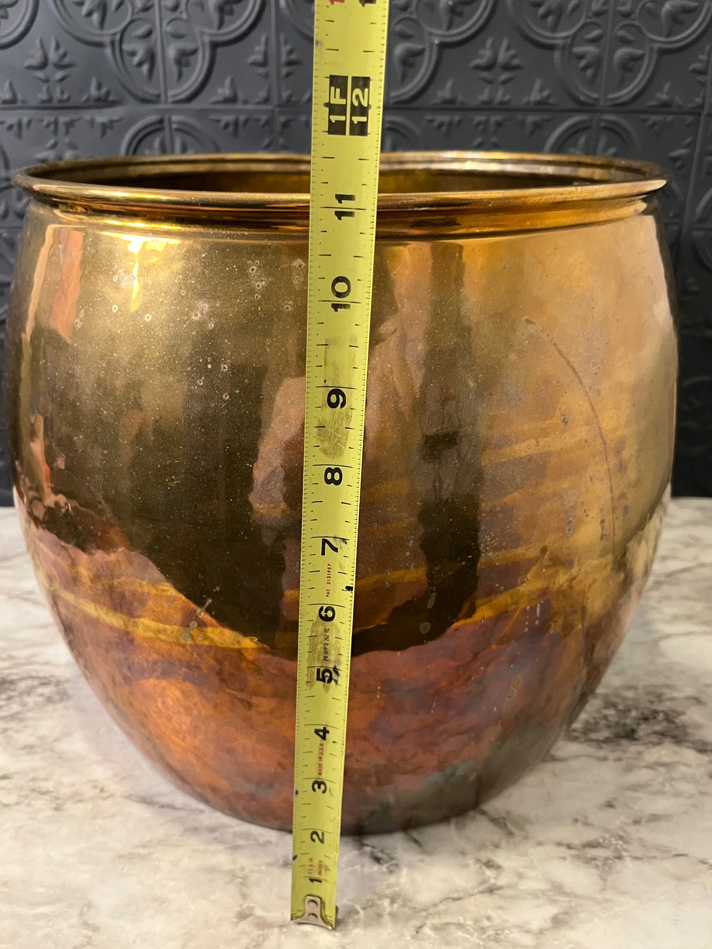 brushed brass plant pot 11" Brass Planter – Make Me Modern Decor