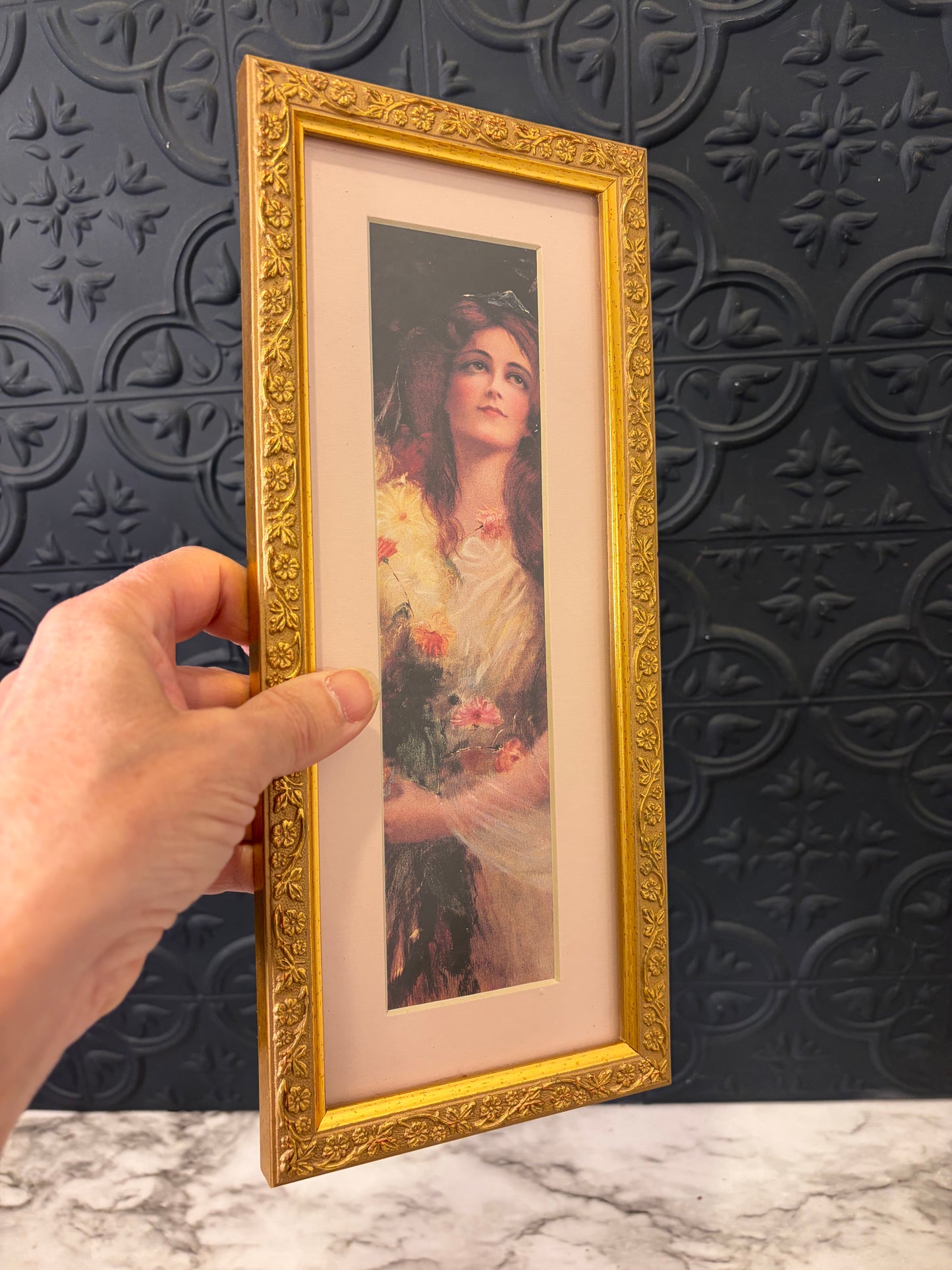 Lost in the Moment Gold Framed Lady
