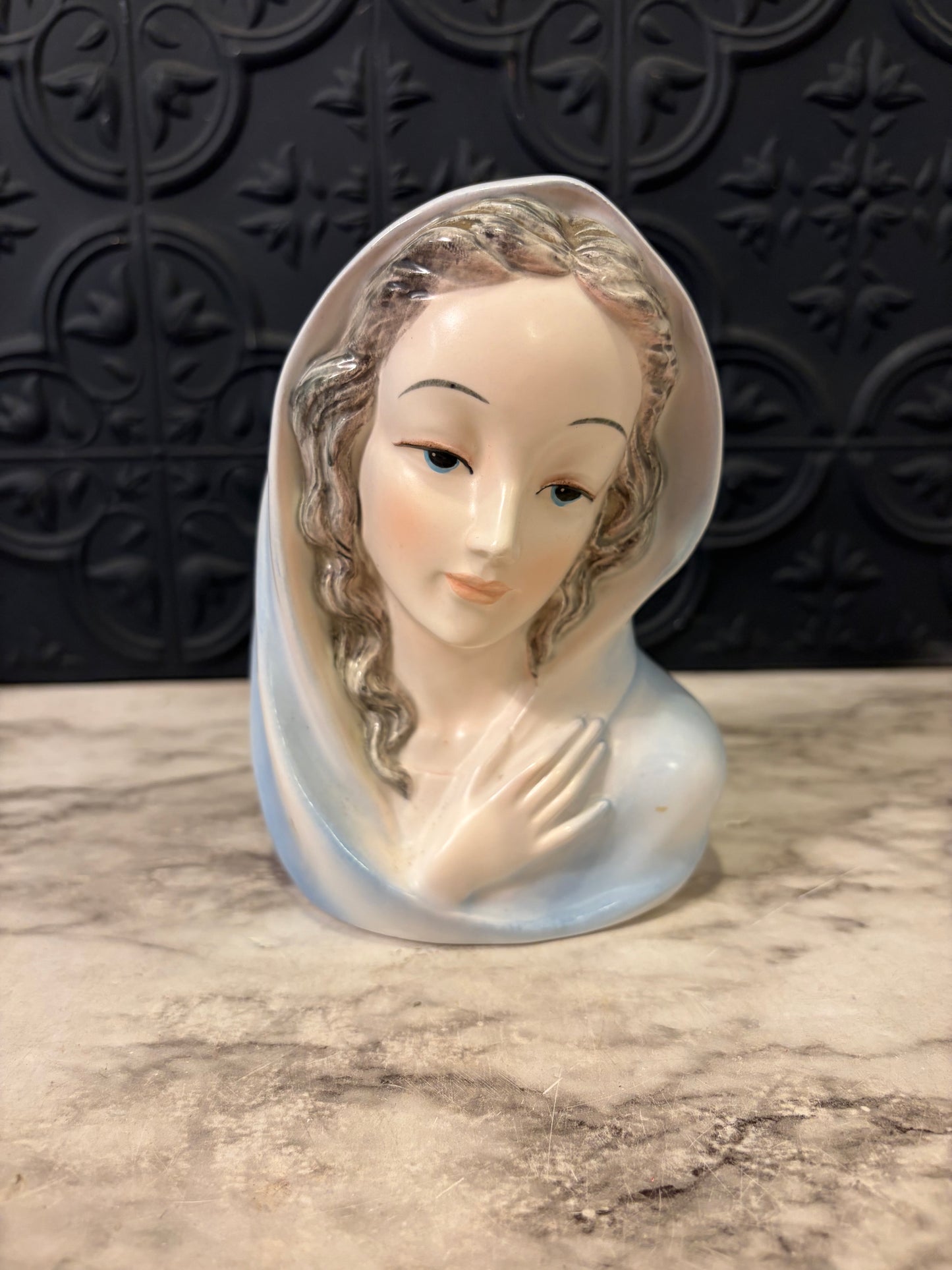 Vintage Madonna Head Planter