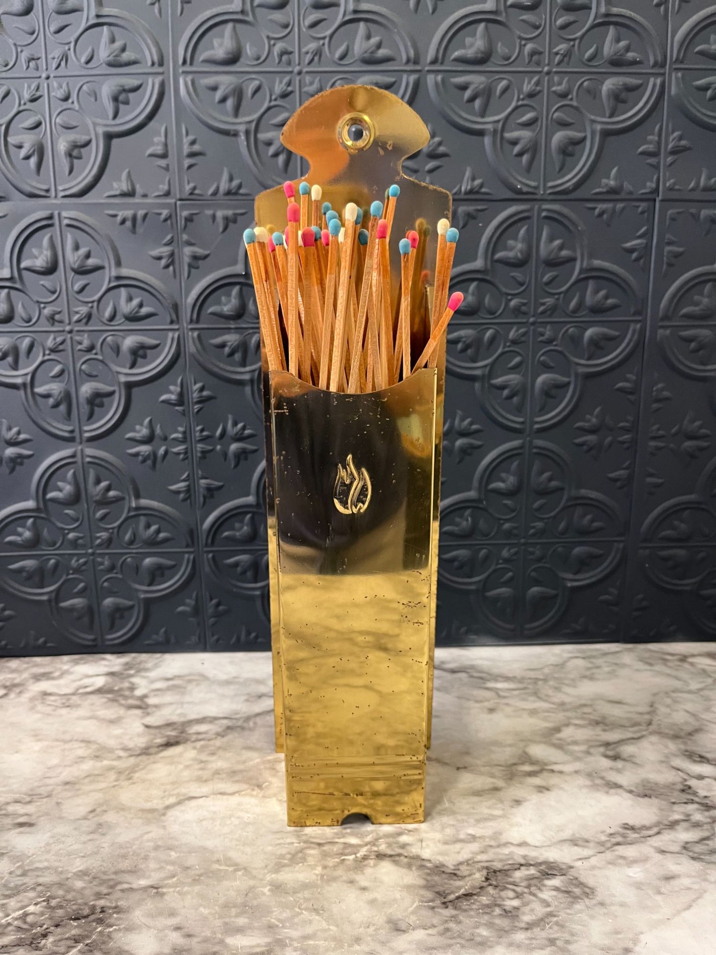 Brass matchstick holder wall  hanging