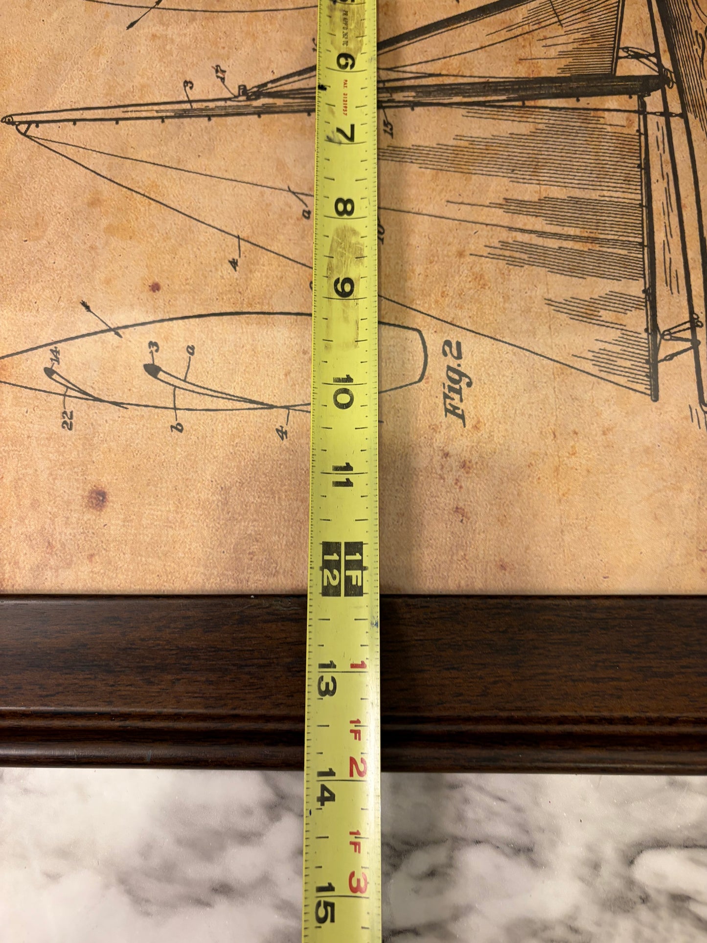 Framed Herreshoff Sailboat Patent