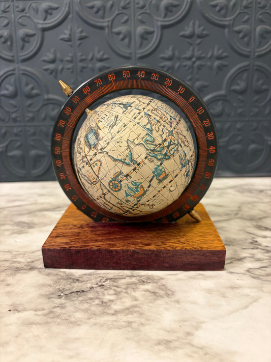 SmallGlobe on Wood Base AS IS