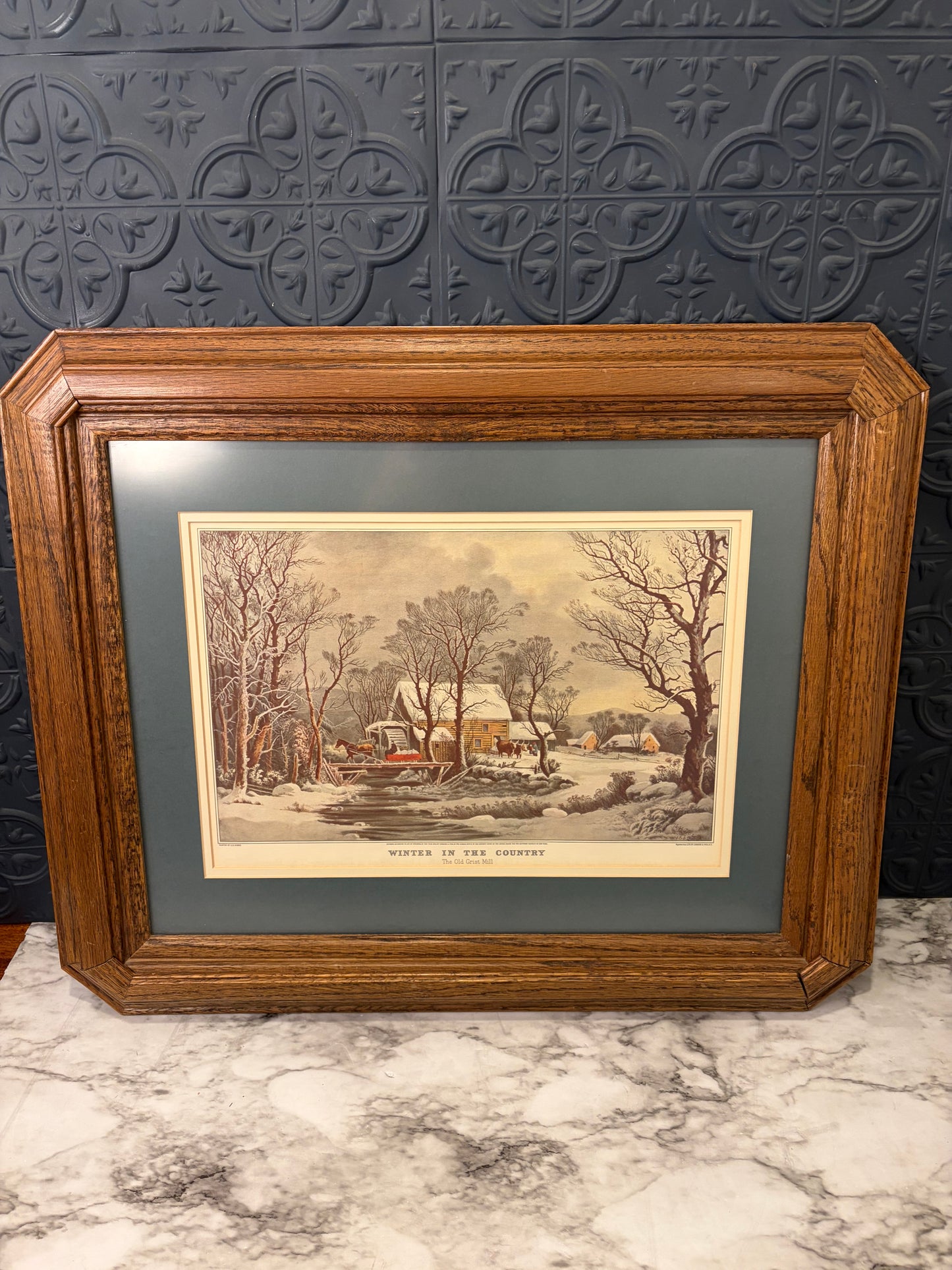 Winter in the Country in Wood Frame