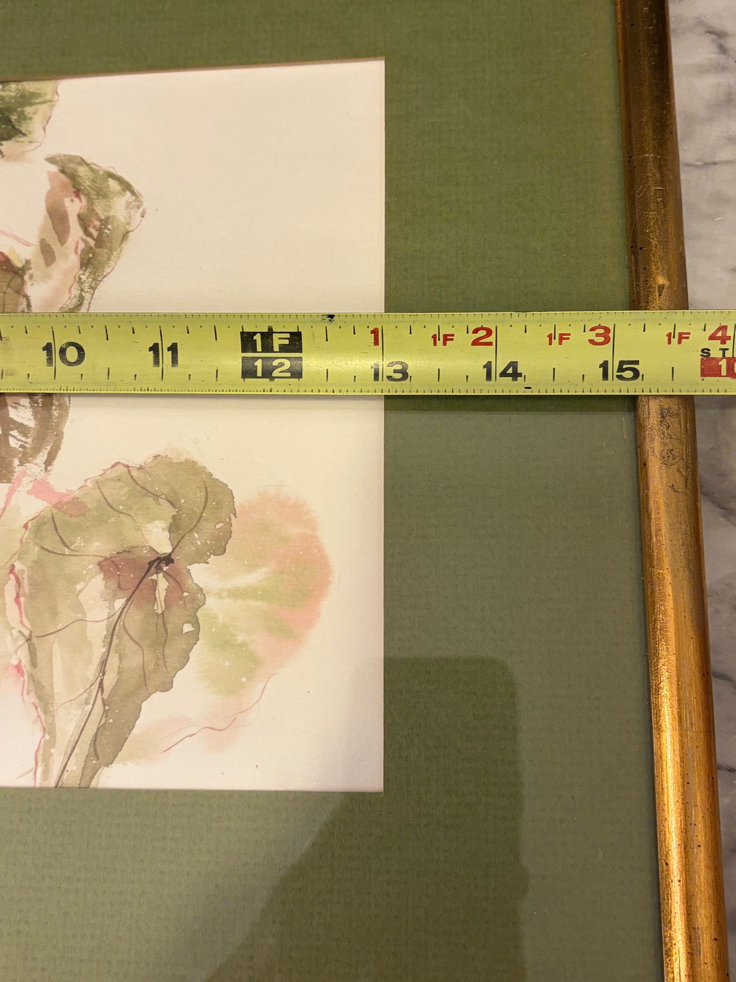 Original Watercolor of Pot with Flower