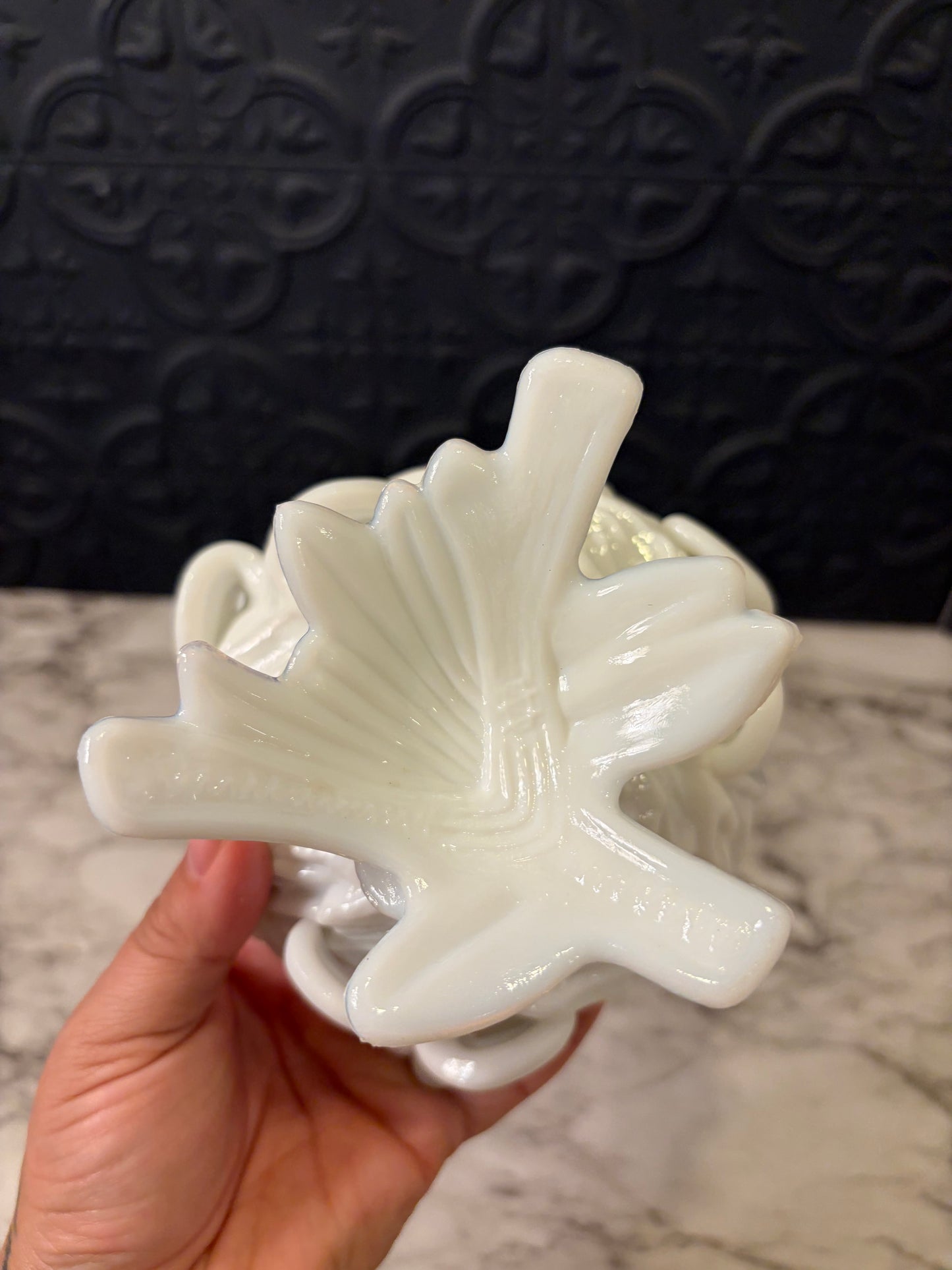 Westmoreland Robin on Nest Milk Glass Dish