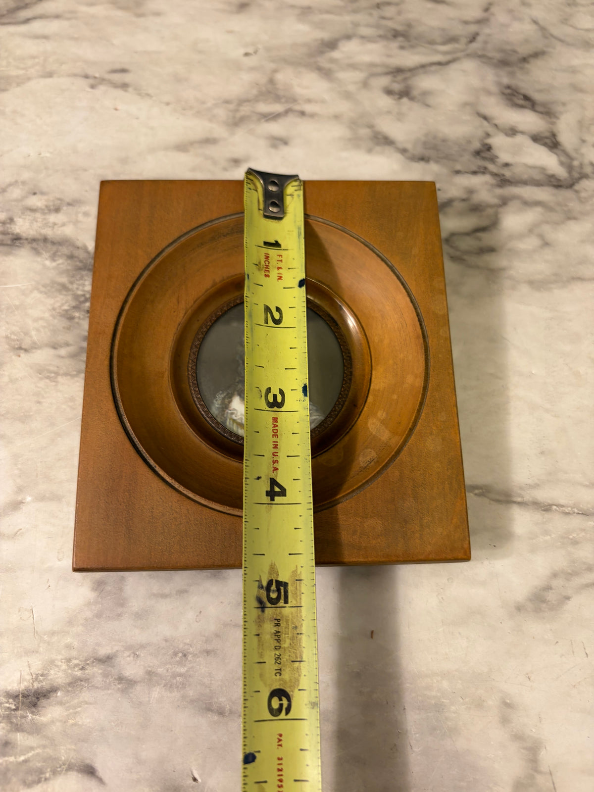 Round Medallion of Lady in small Square Frame