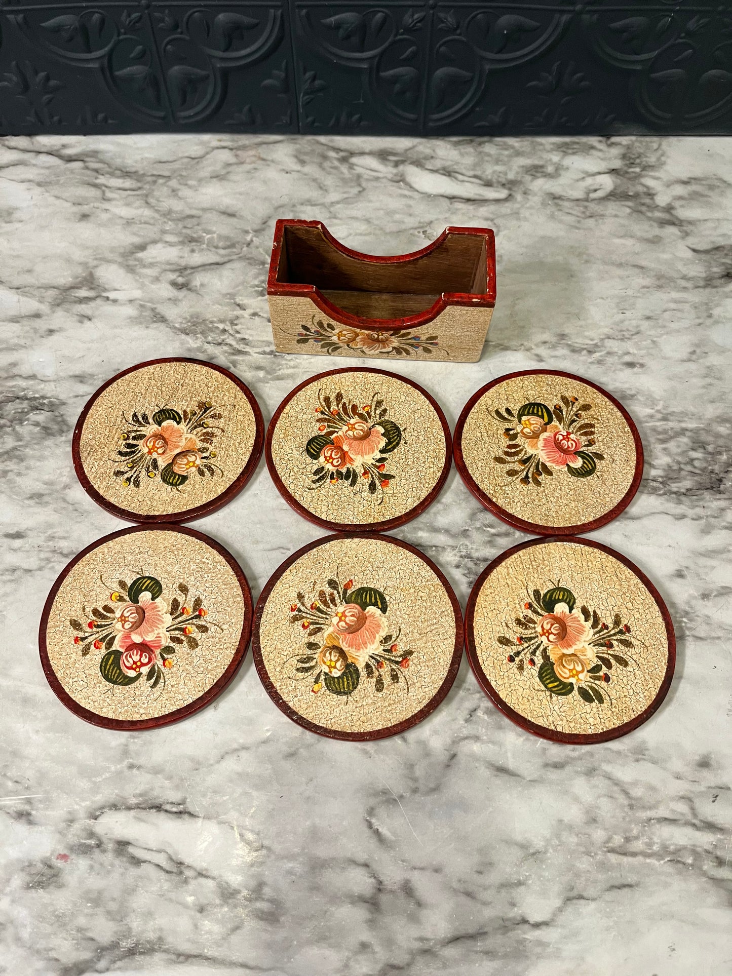 Wood Handpainted Coasters