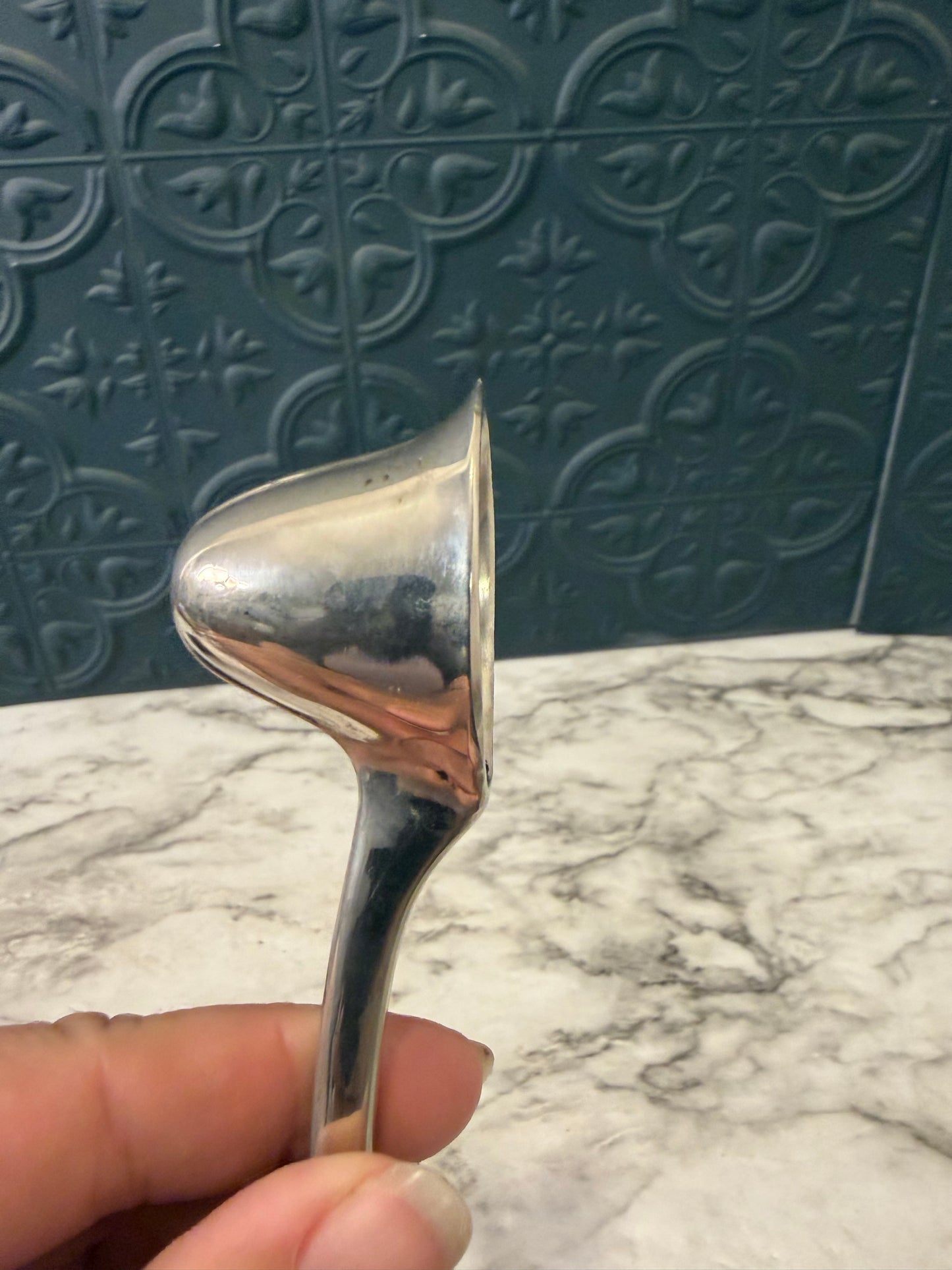 Helmet Shape Candle Stuffer Silvertone