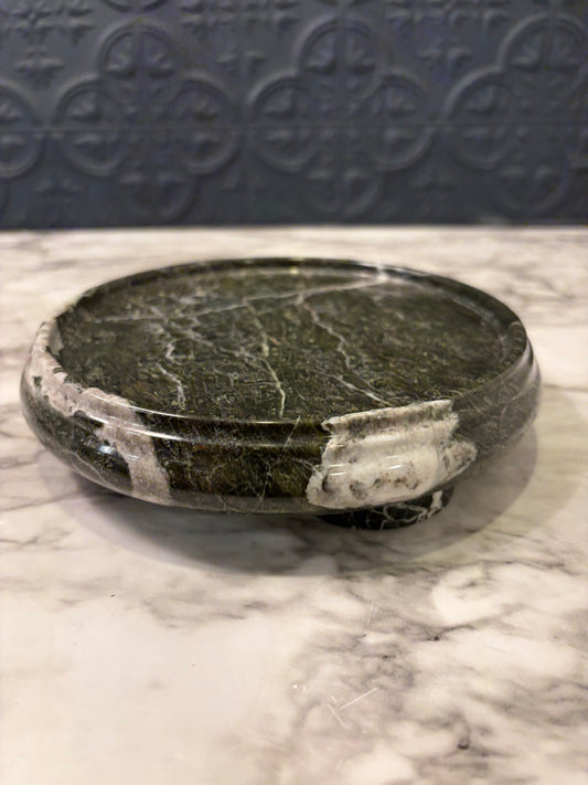 Black Marble Footed Pedestal 6.75"