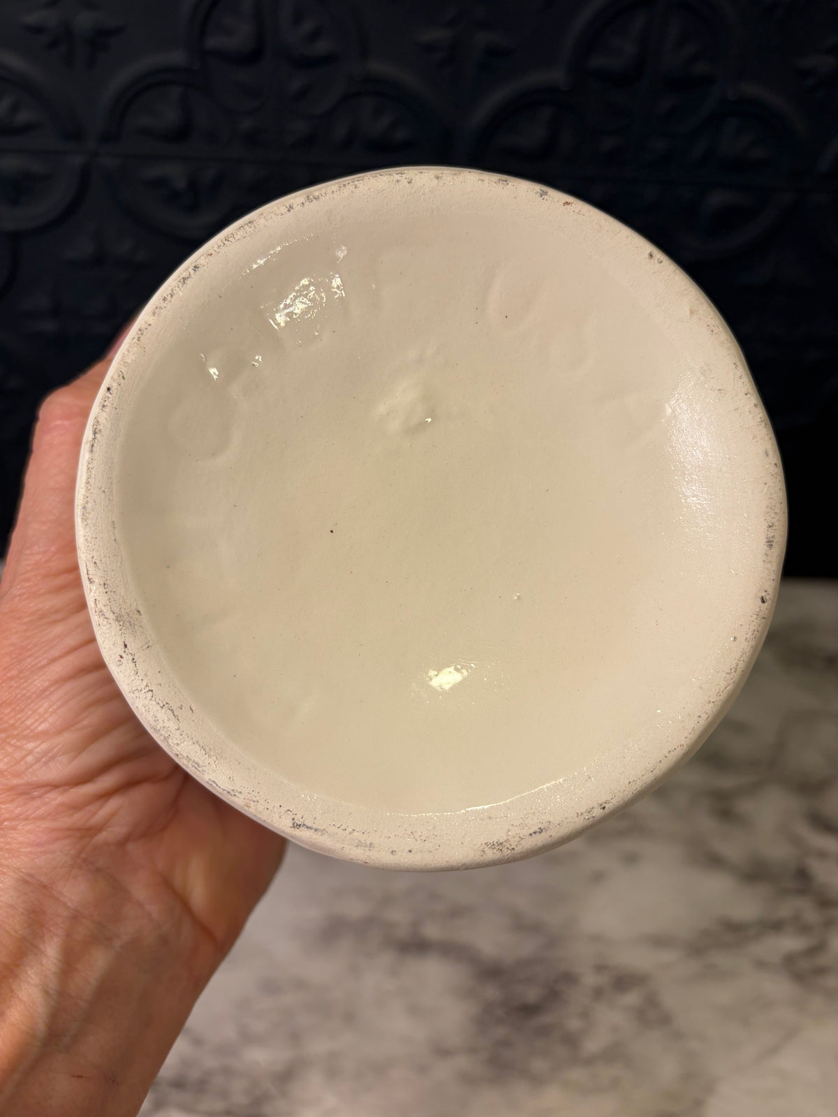 USA Pottery Cream Ceramic Pitcher