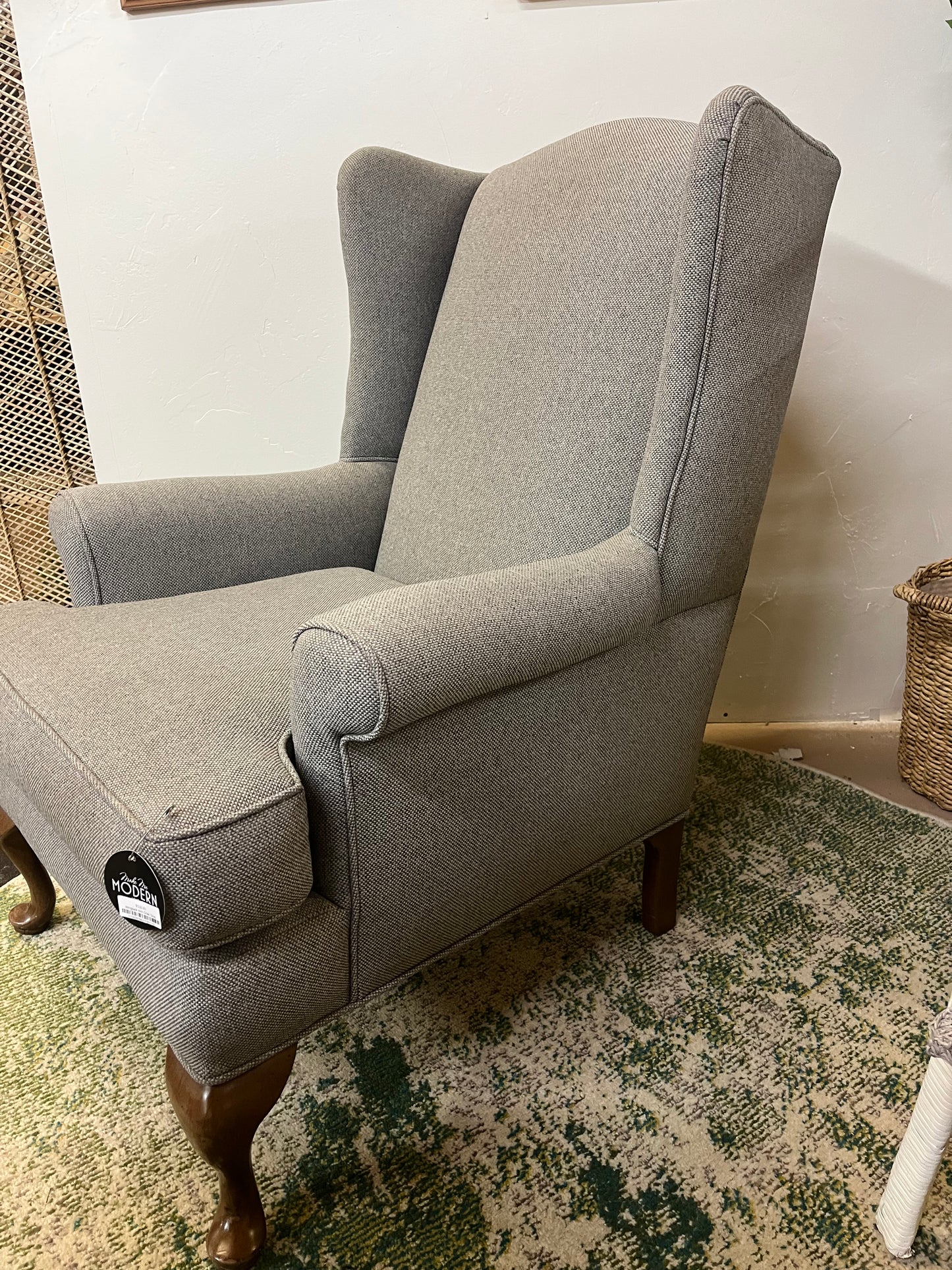Wingback Arm Chair Gray