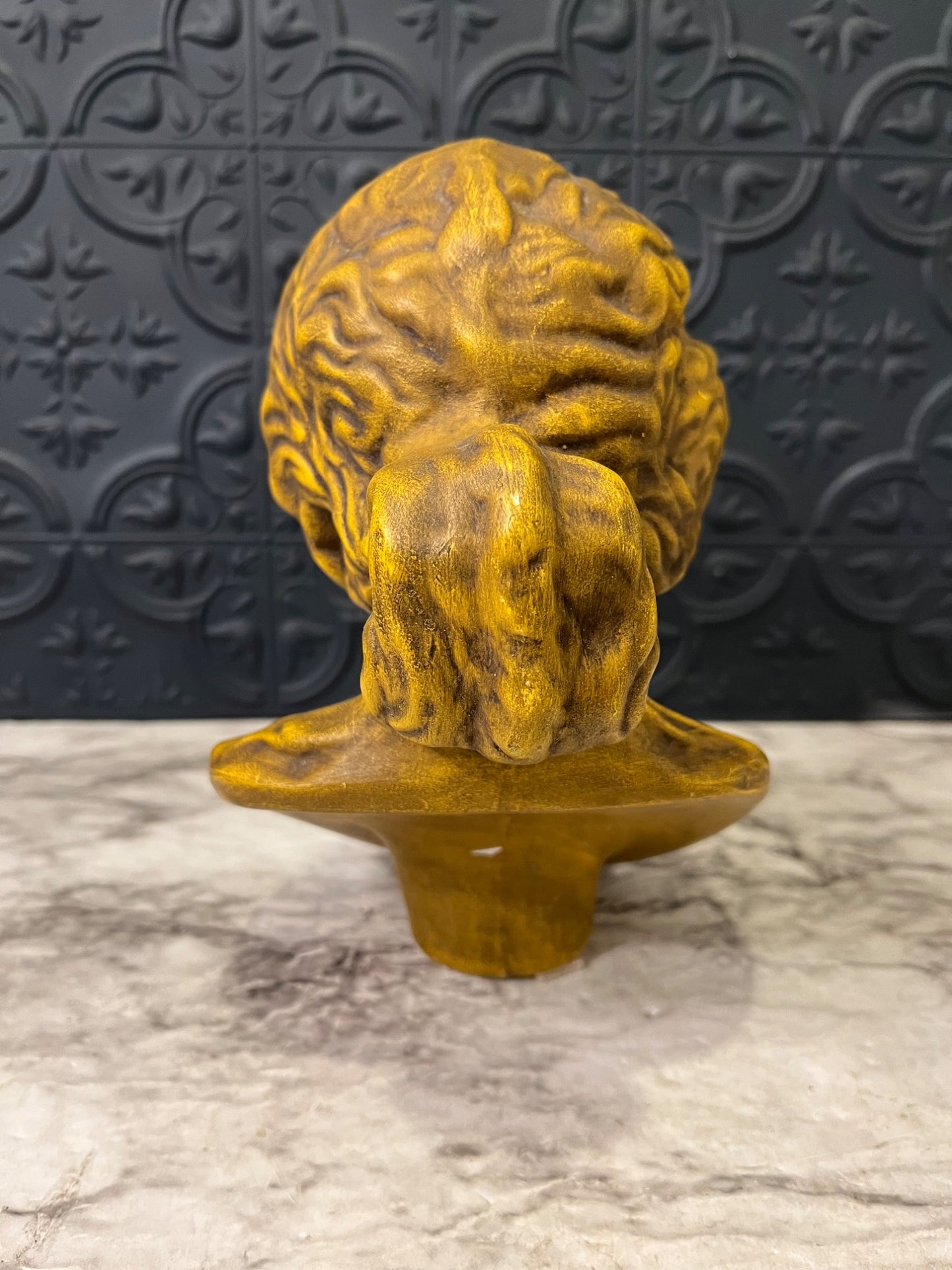 Gold Ceramic Man Bust