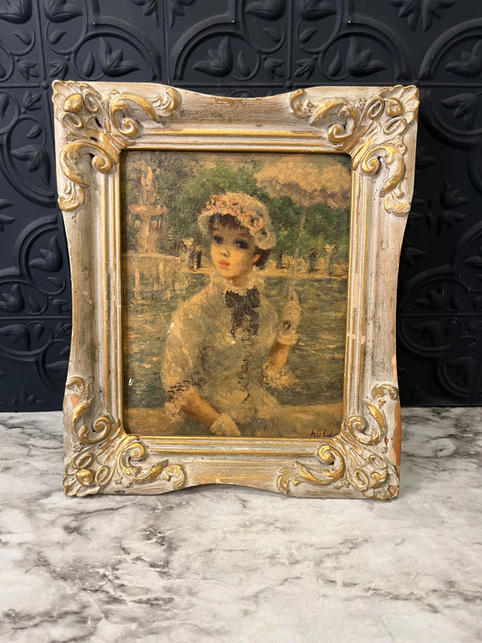 Vintage Huldah Print in Ornate Cream Frame