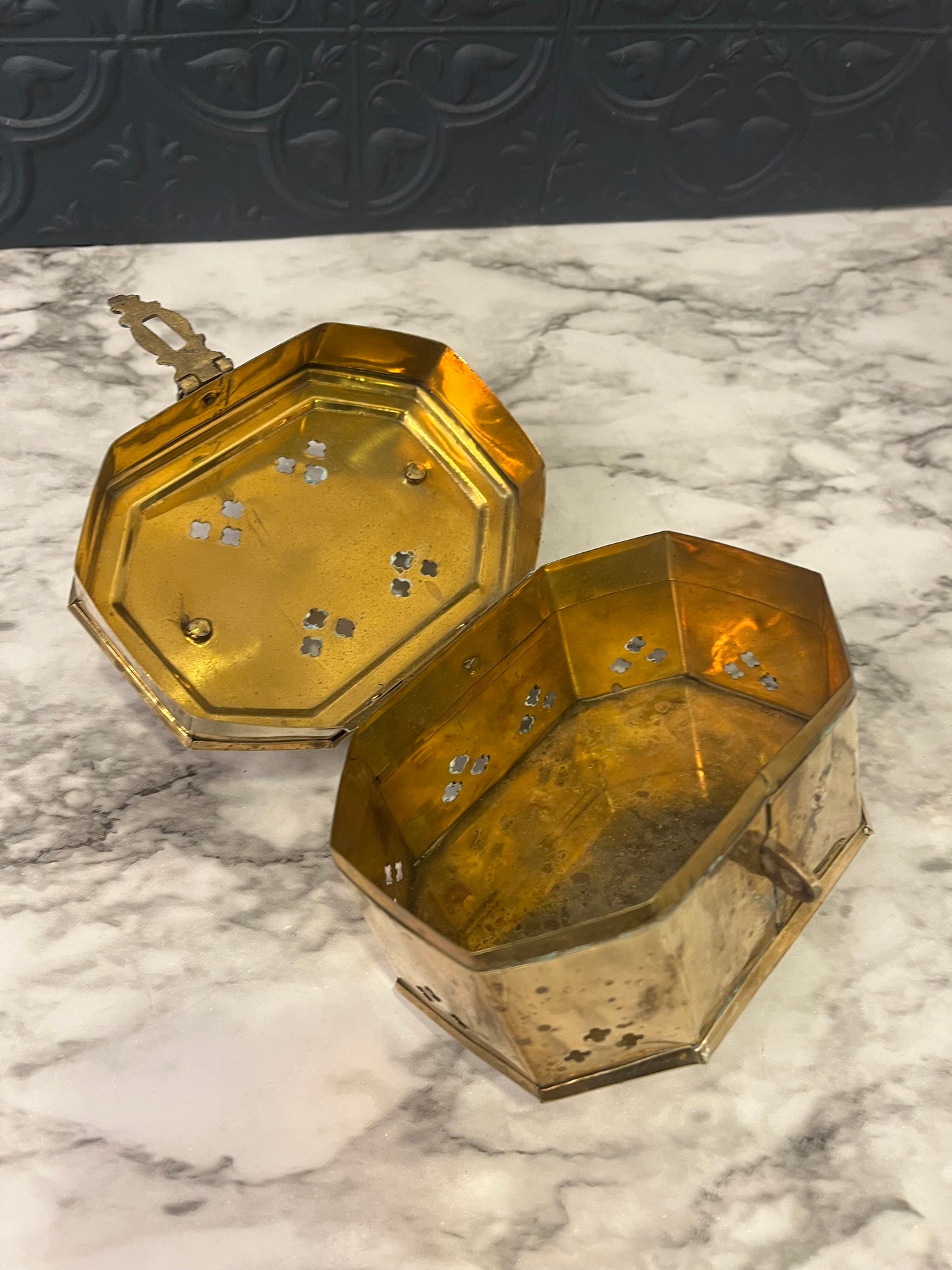 Hexagon Brass Cricket Box