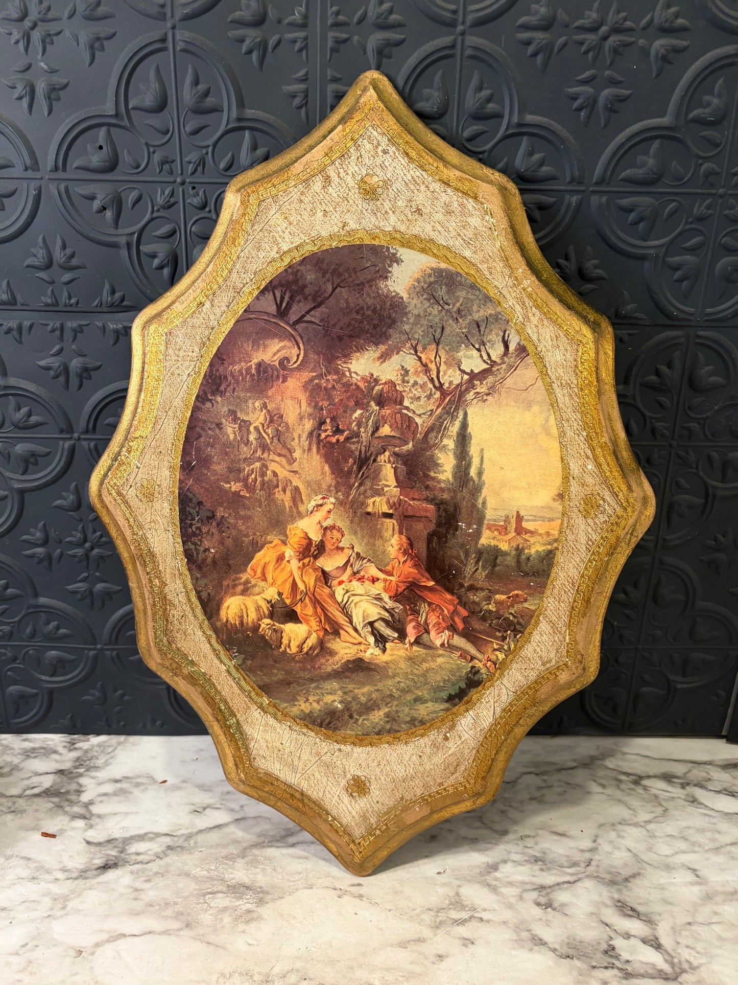 Italian Florentine Wall Plaque