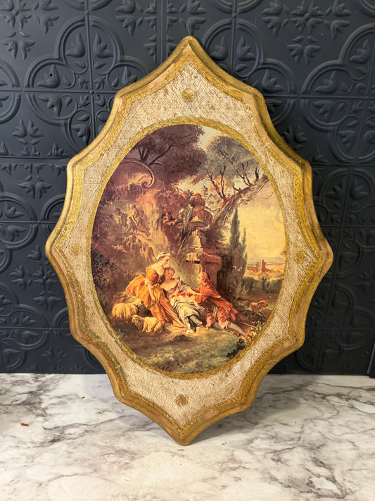 Italian Florentine Wall Plaque