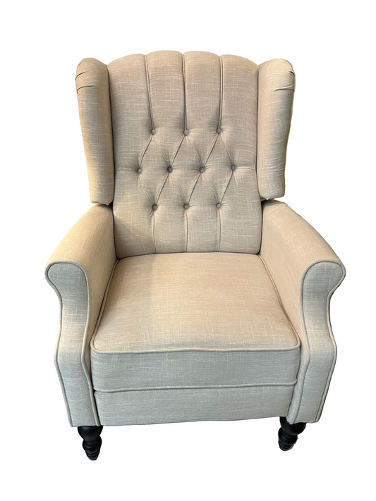 Cream Tufted Recliner