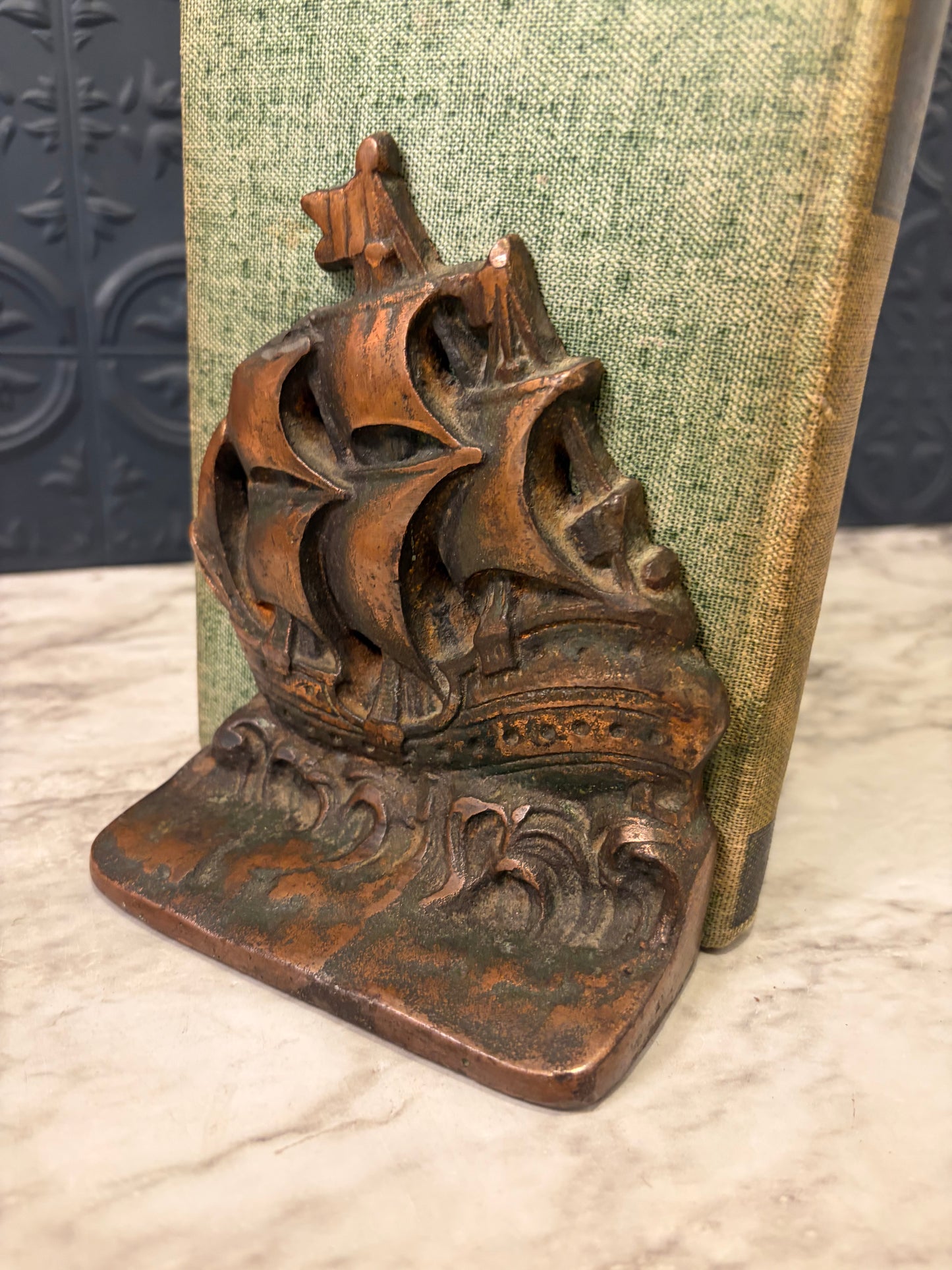 Cast Iron Ship Bookends or Door Stops