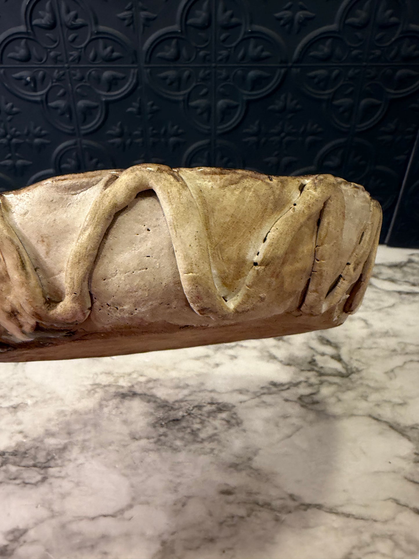 Studio Pottery Zig Zag Shallow Bowl