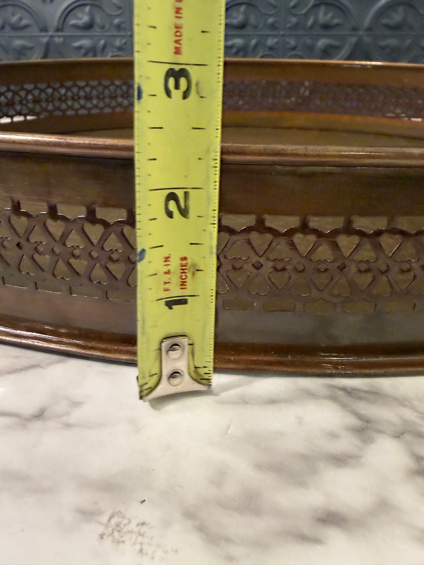 Oval Metal Tray 17"