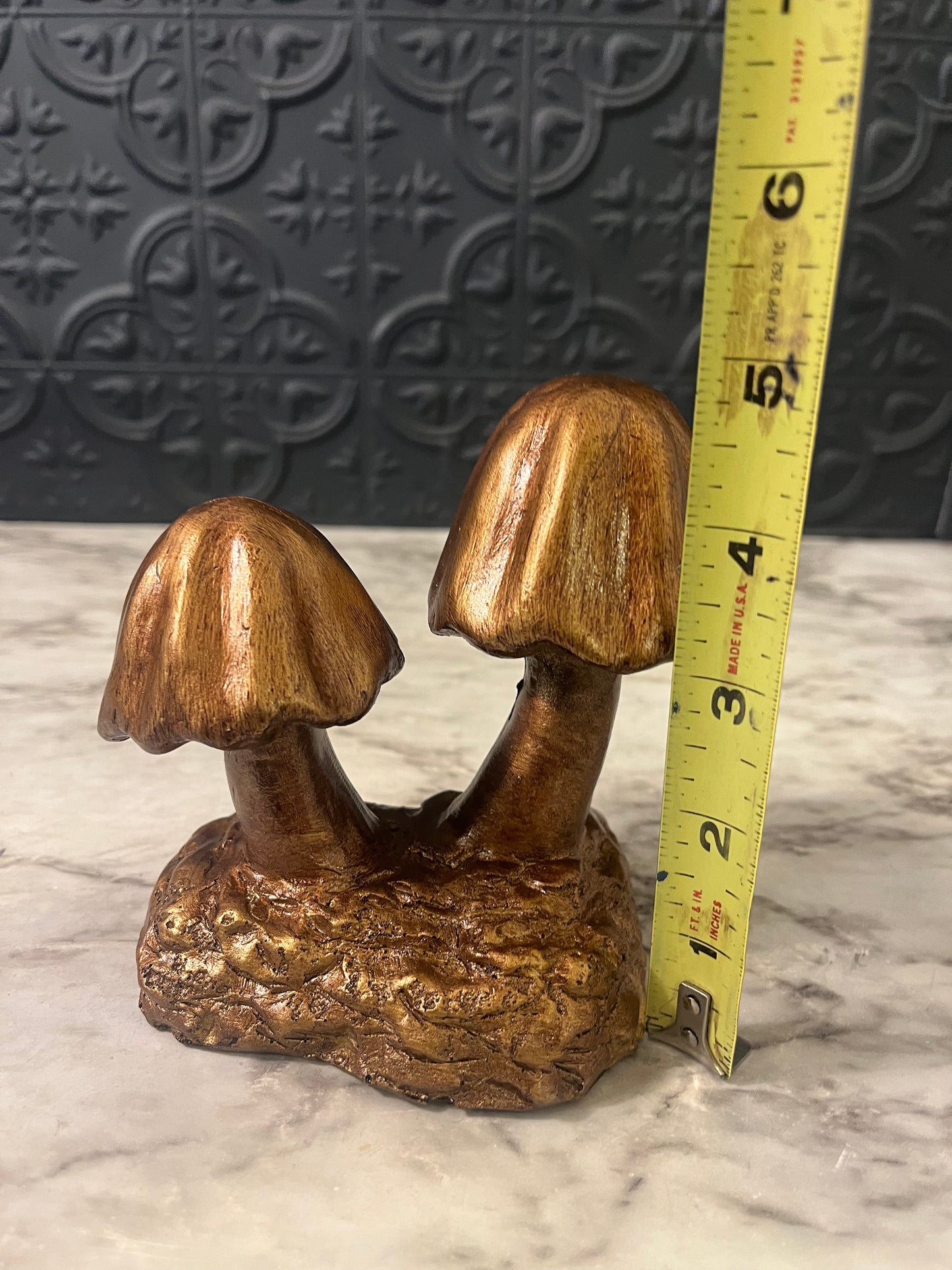 Gold Ceramic Mushrooms