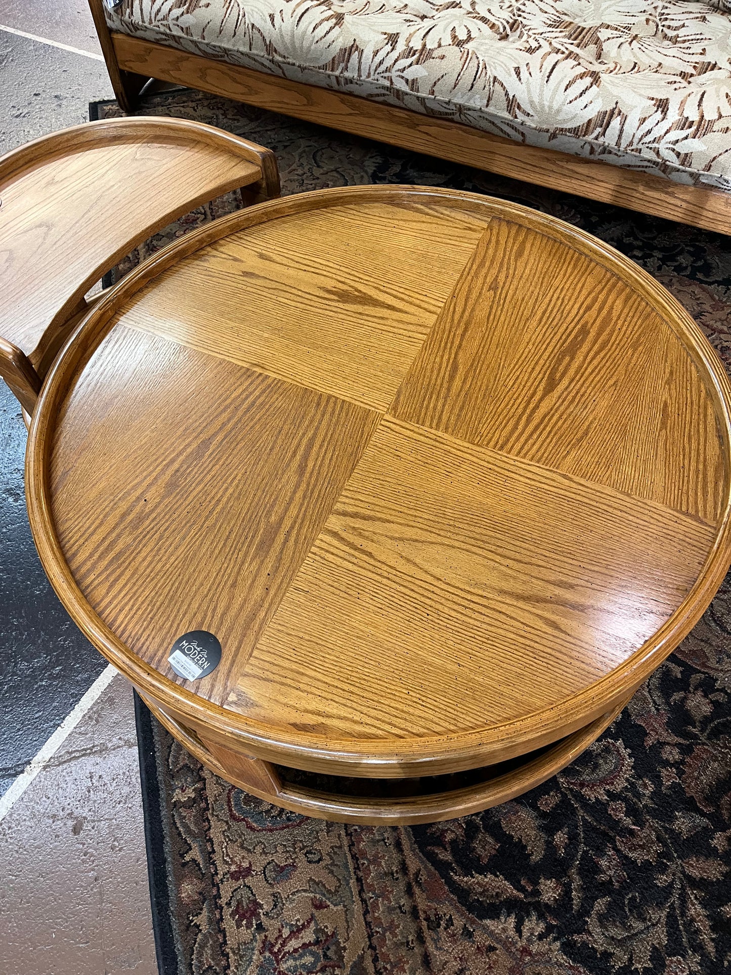 Round Oak Bentwood Coffee Table by Howard