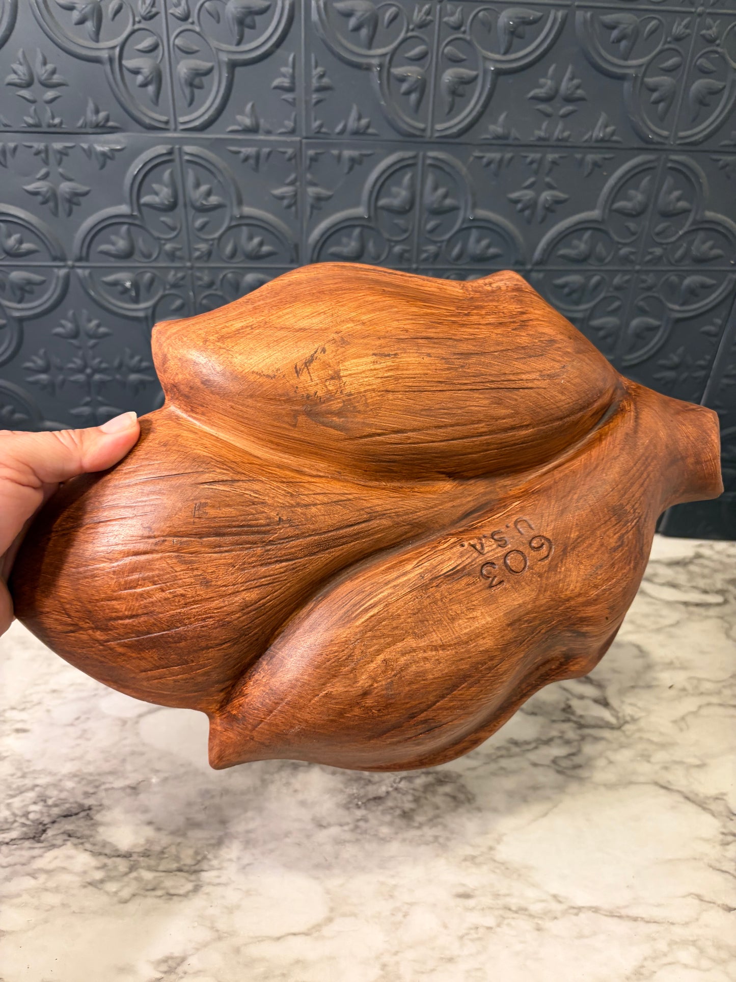 MCM Yellow/Orange Leaf Dish