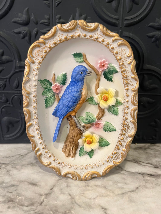 Homco Bluebird Wall Plaque