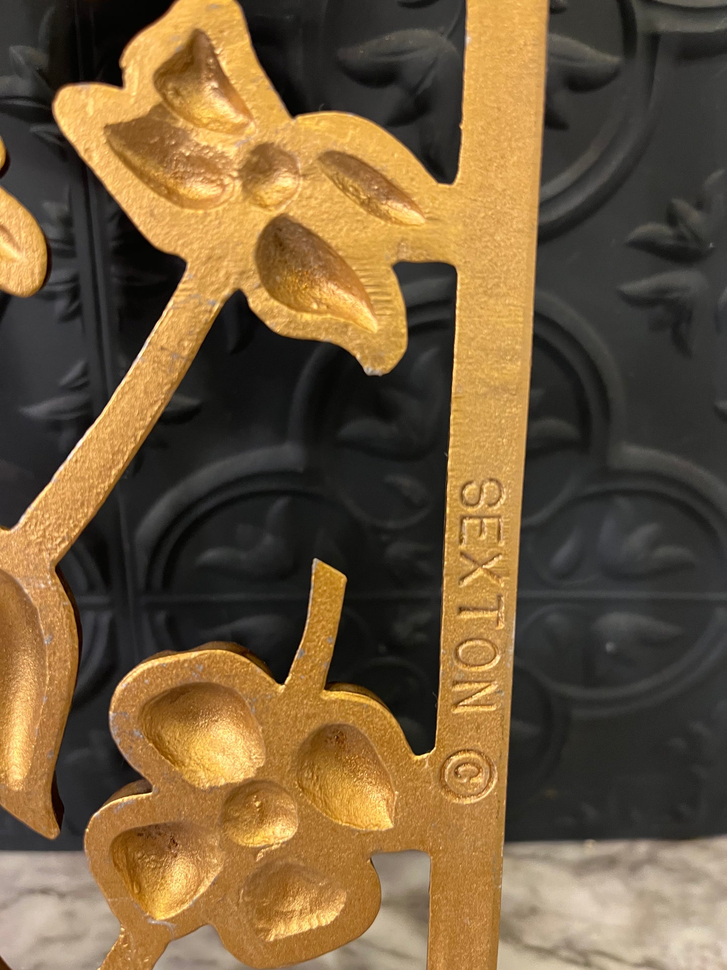 Gold Metal Cherry blossom wall hanging