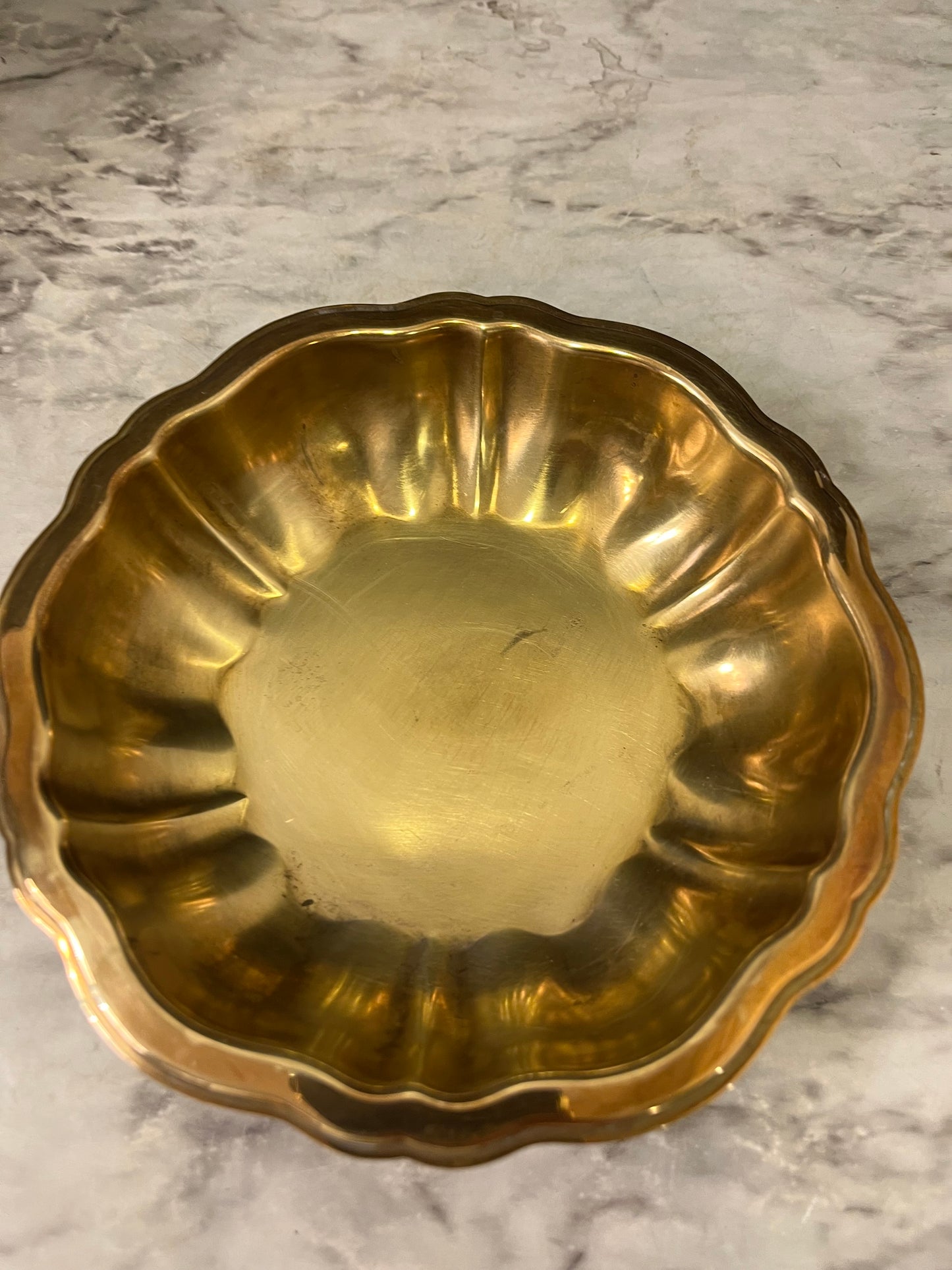 Brass Plate 5.5" Scallop edge