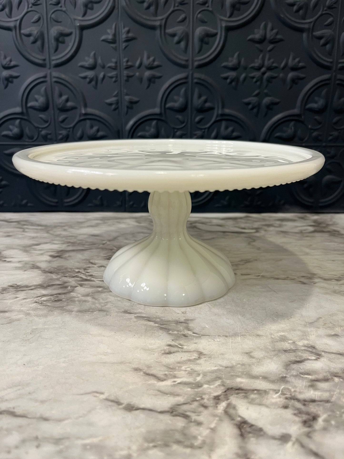 Small Milk Glass Cake Stand