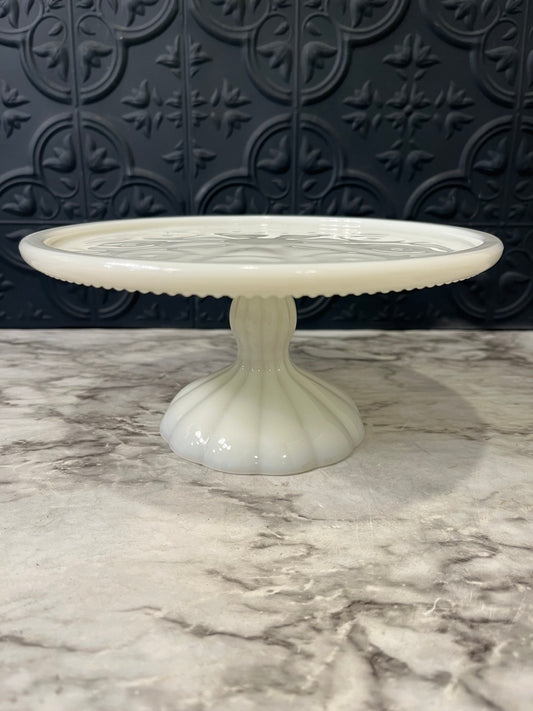 Small Milk Glass Cake Stand