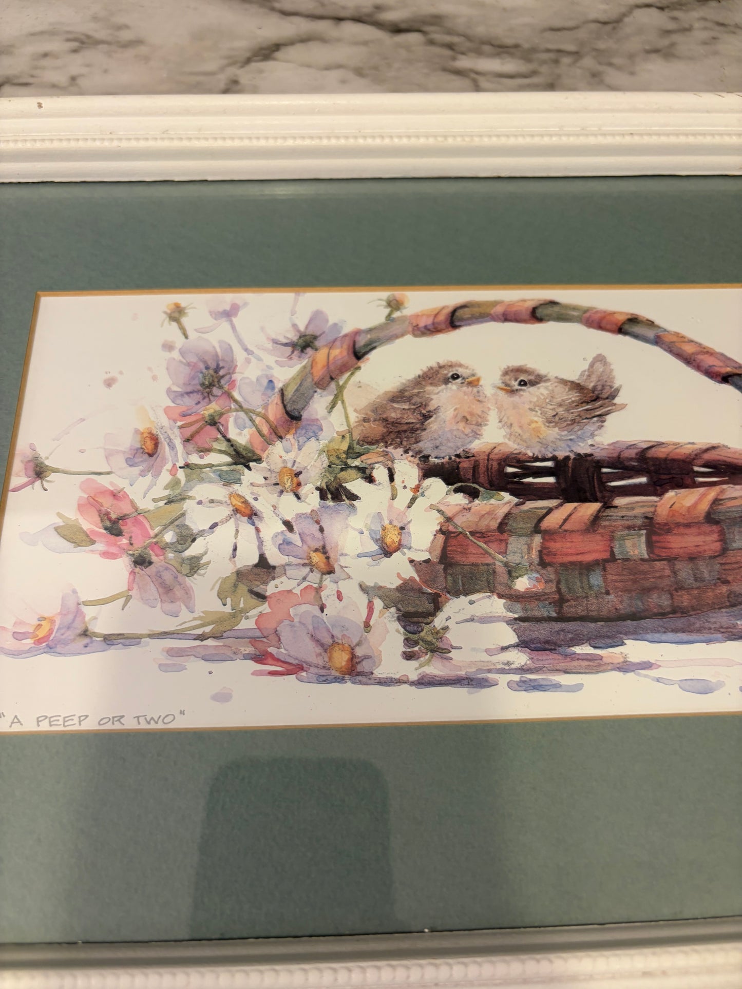 "A Peep or Two" Print Framed AS IS