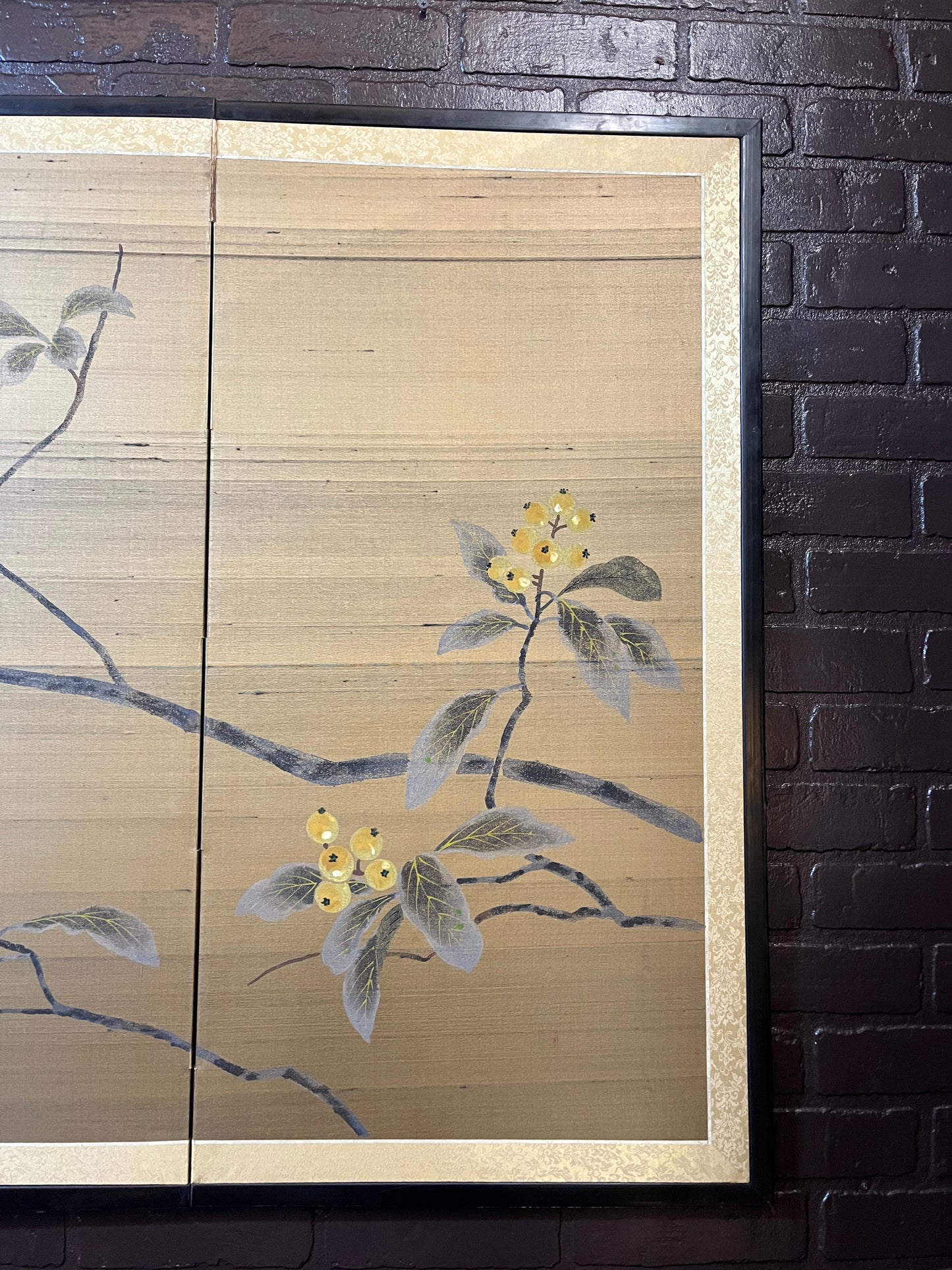 Japanese Showa 4-Panel Folding Screen