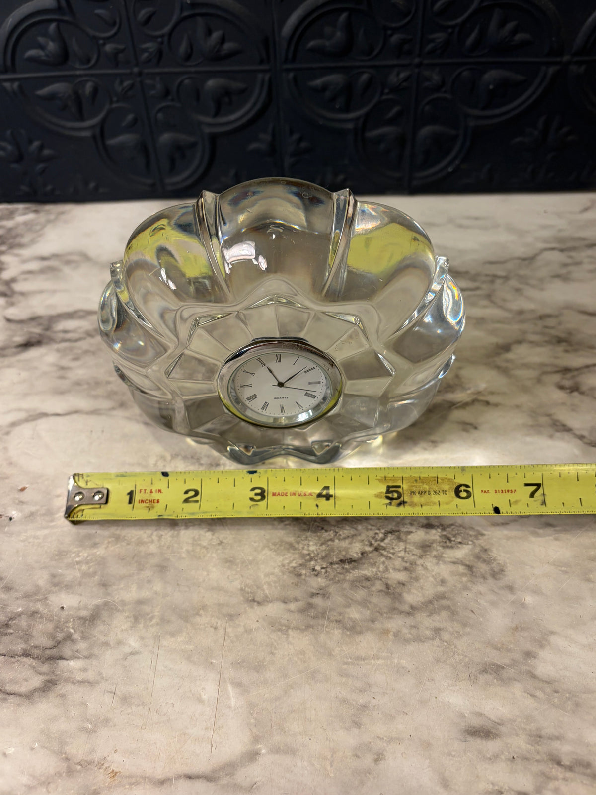 Xavier Czech Lead Crystal Table Clock