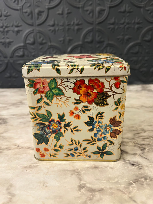 Daher Multicolor Floral Square tin
