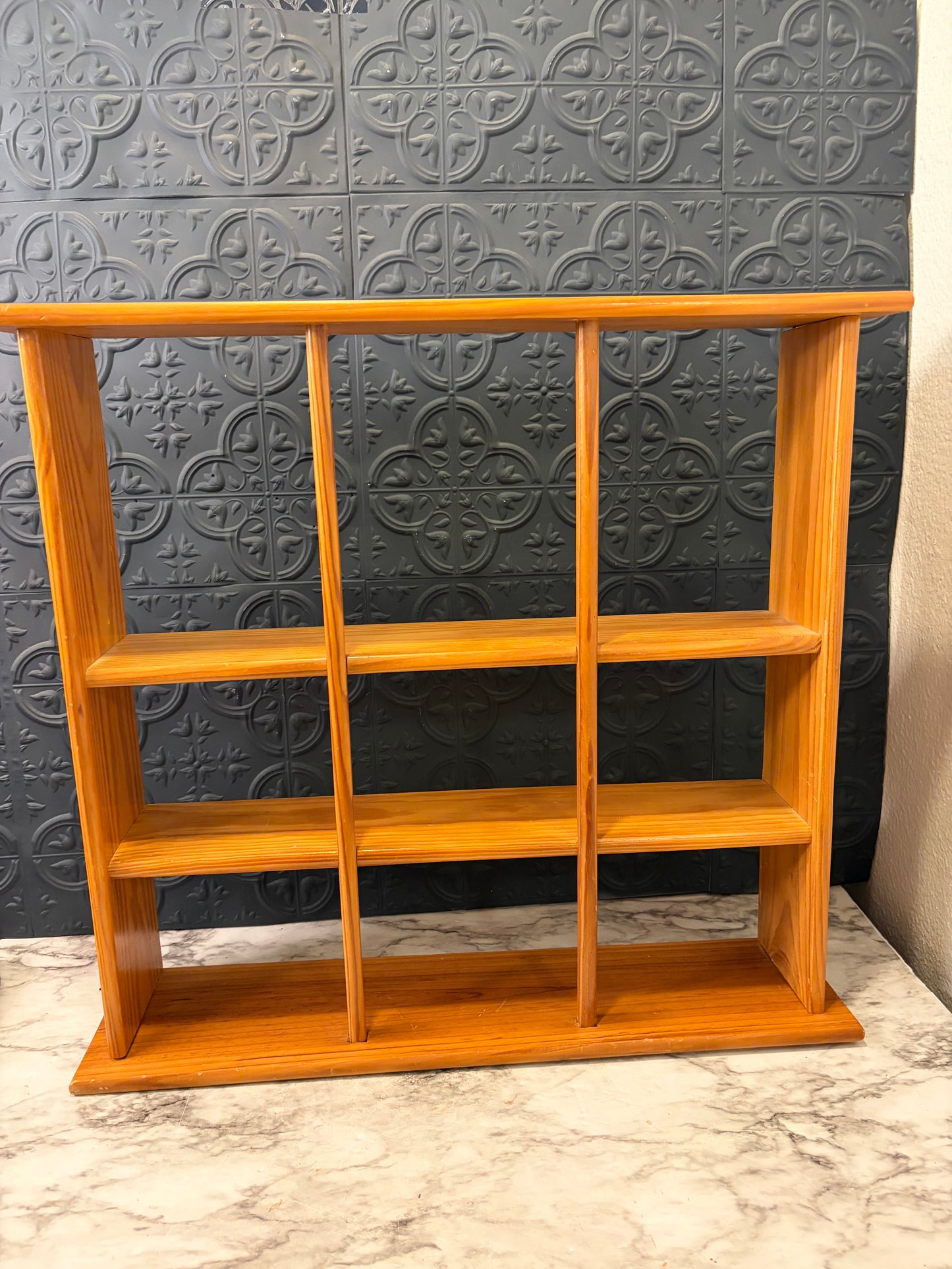 Light Wood Triple Trinket Shelf