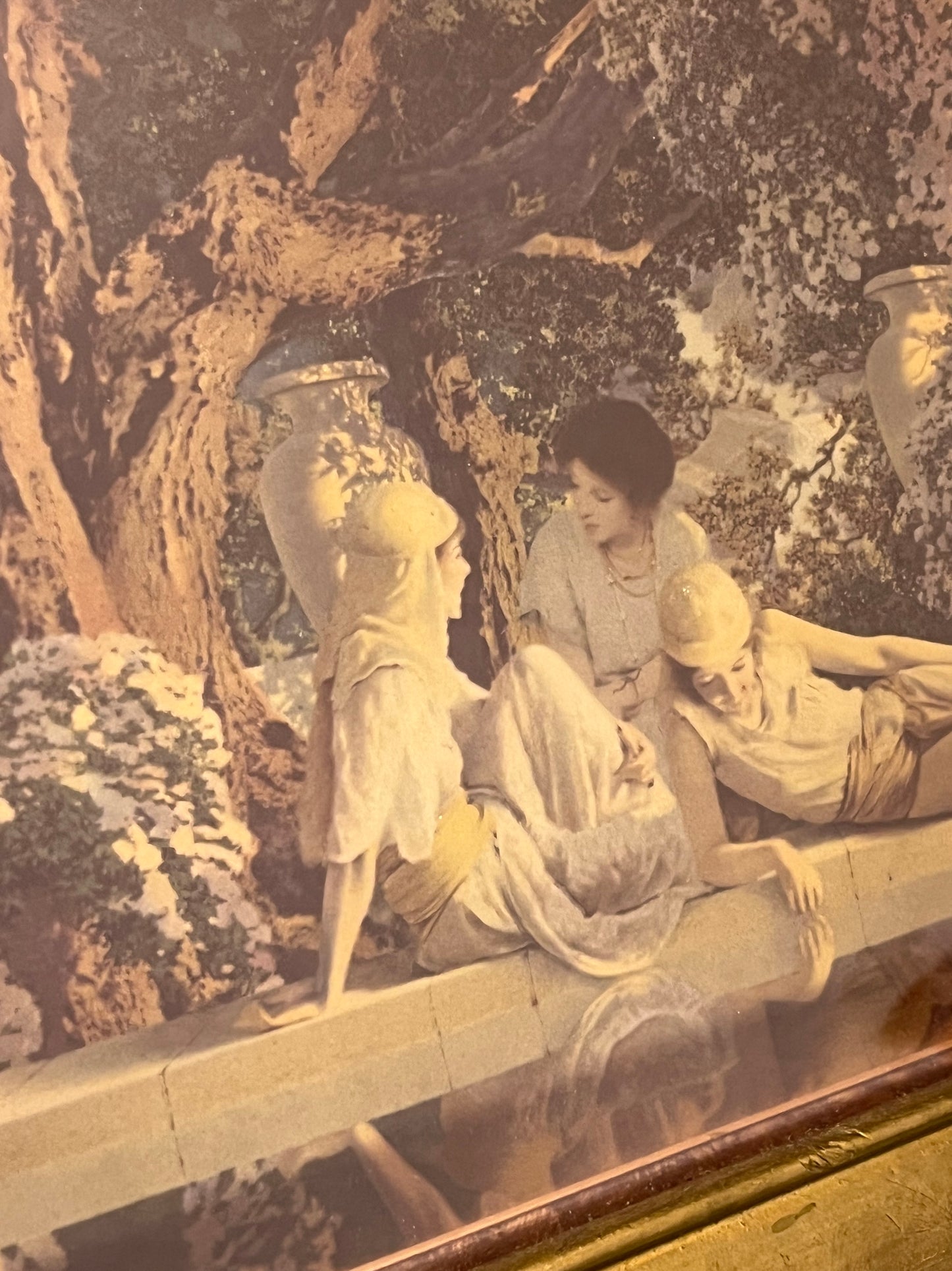 Gold framed Print of Garden of Allah
