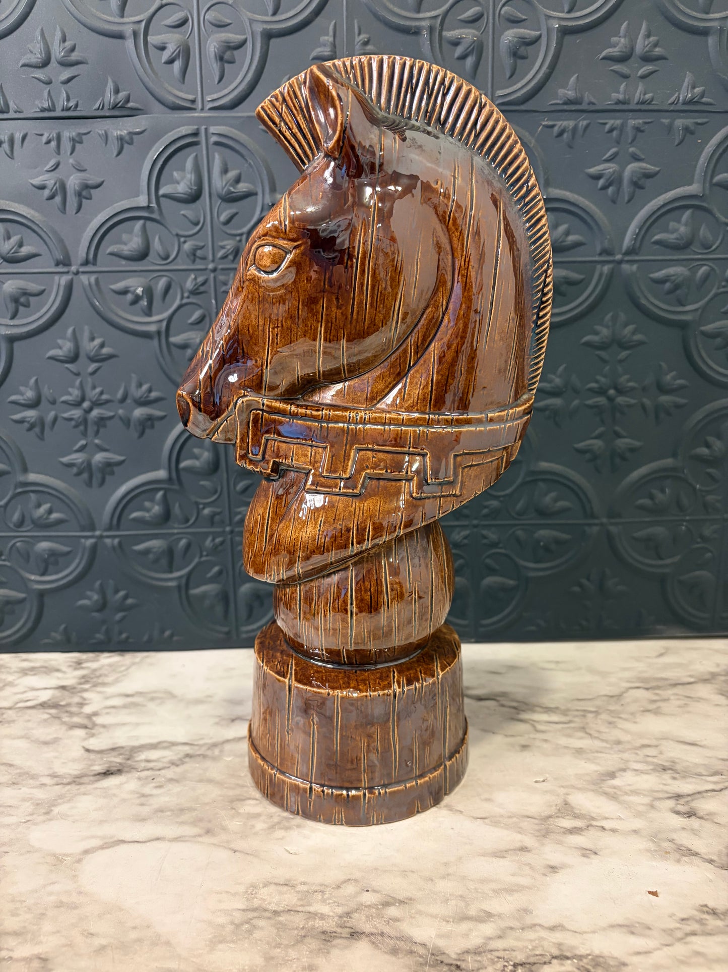 Ceramic Knight Chess Piece