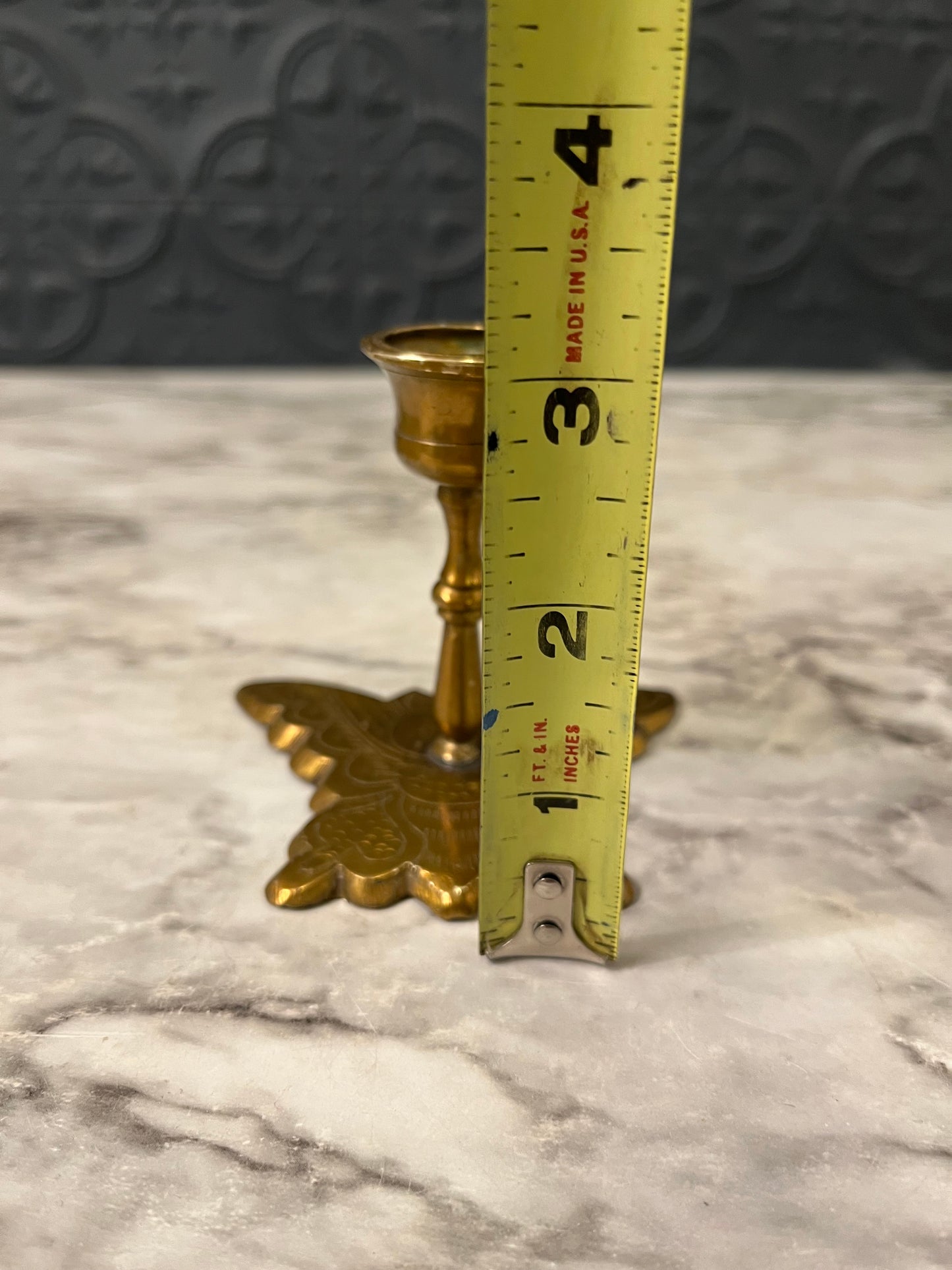 Brass Butterfly Candle Holder