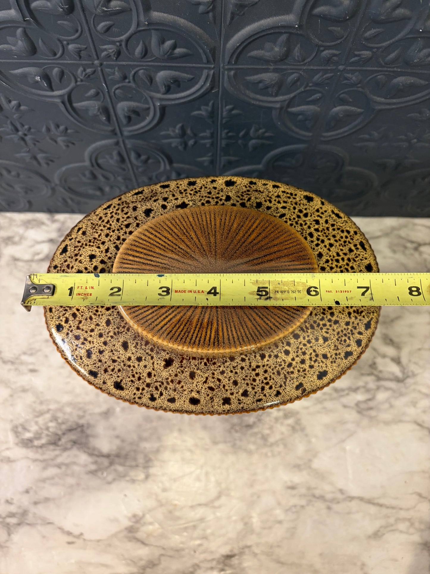 Ceramic Lidded Vase with Earth Tones