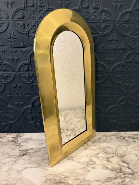 Brass Arched Mirror