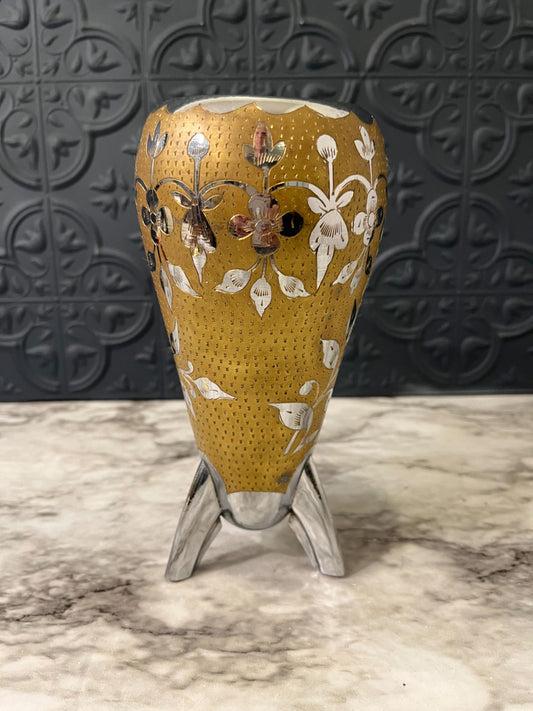 Silver and Brass Rocket Vase