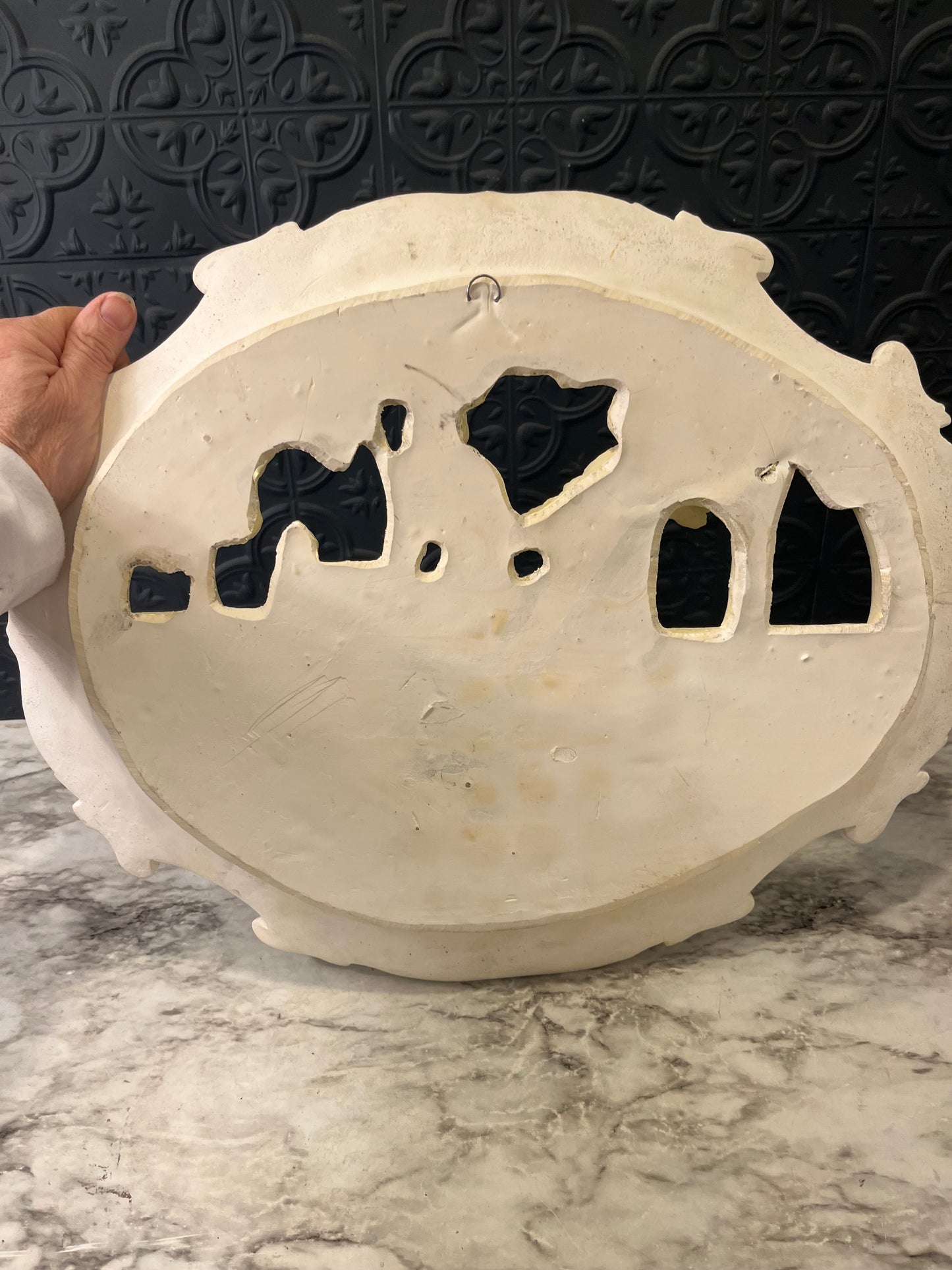 Plaster Wall Hanging of Figure on Horse