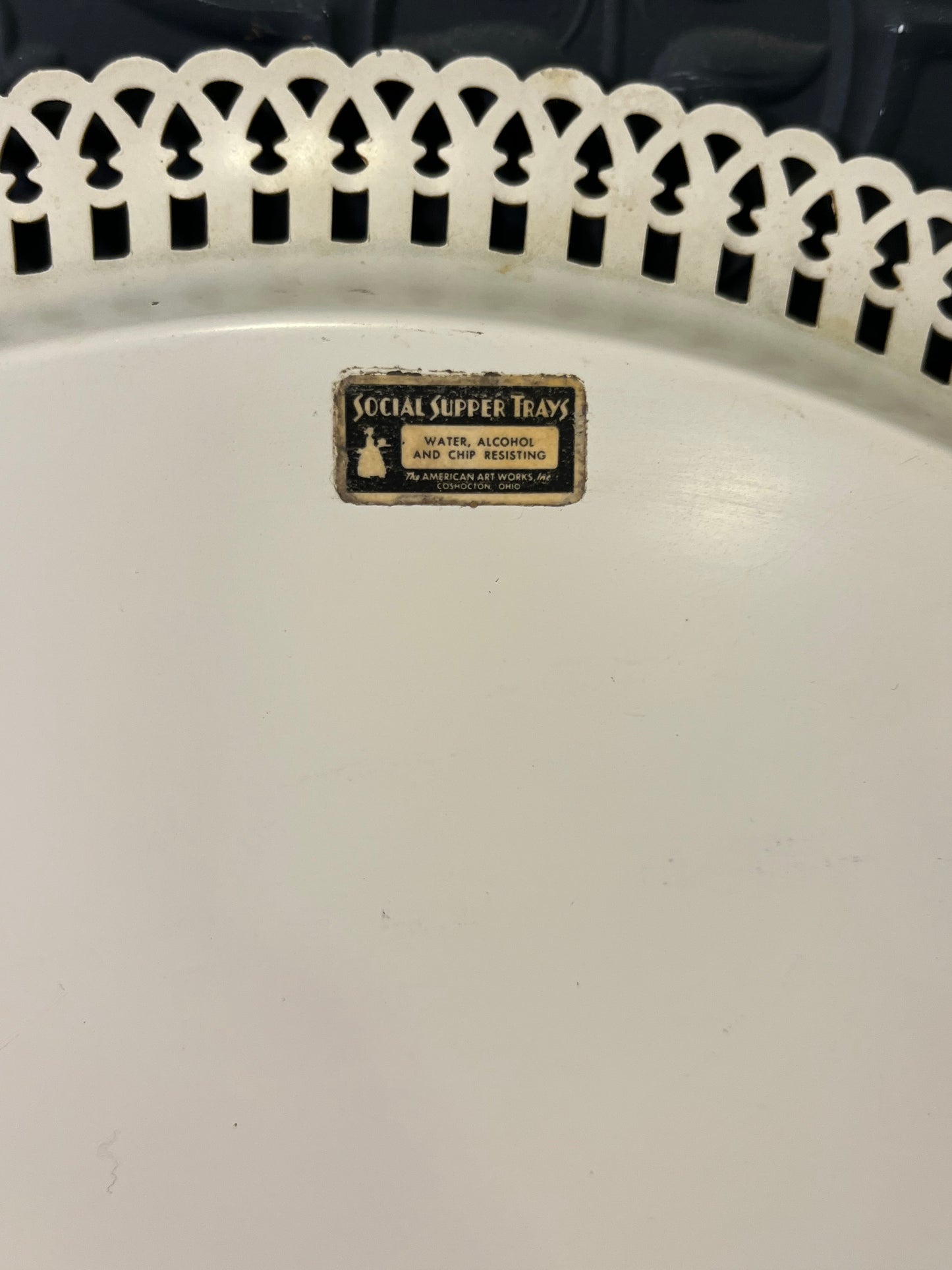 Vintage Social Supper Tray
