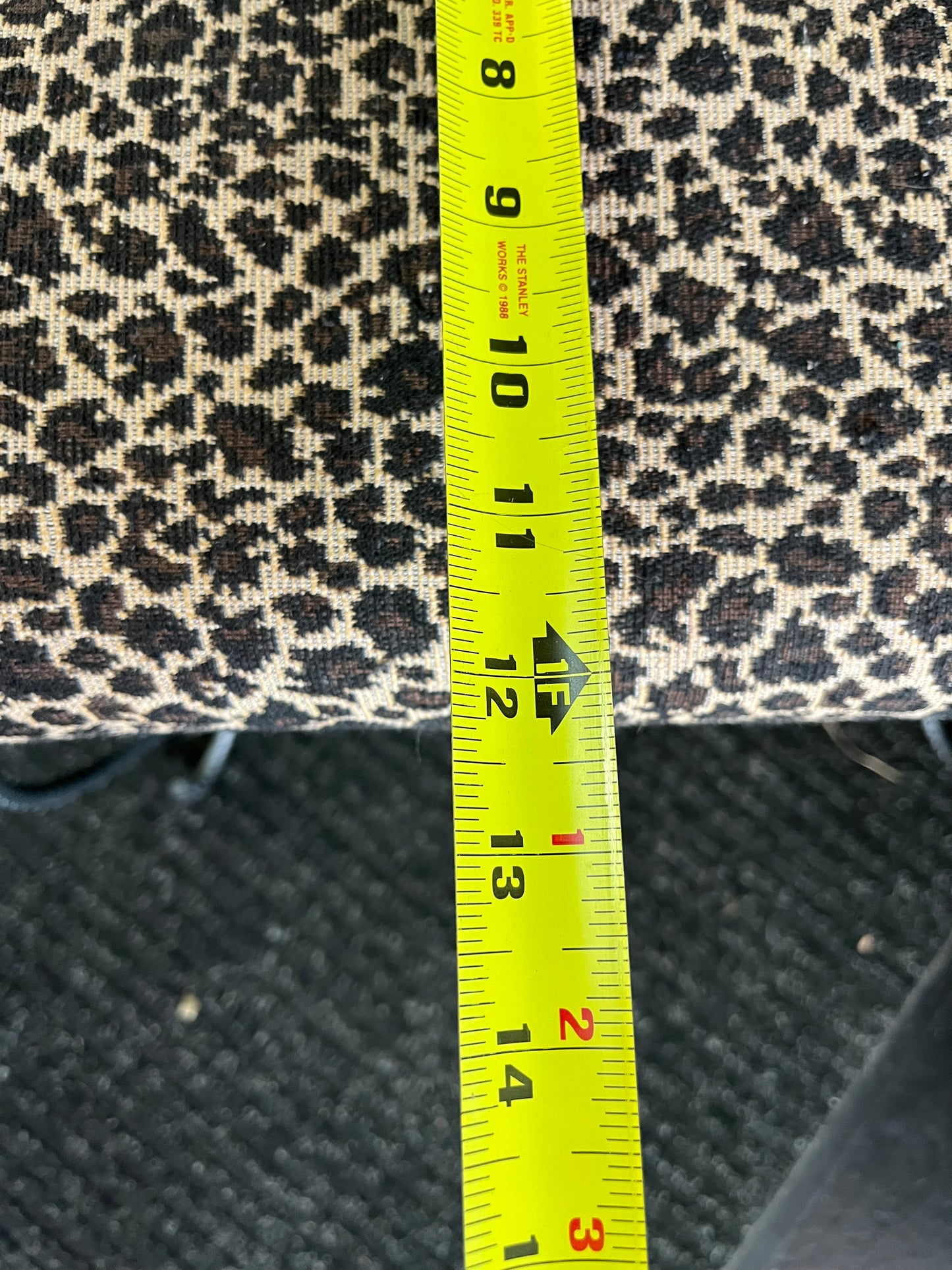 Animal Print Stool With Metal Legs